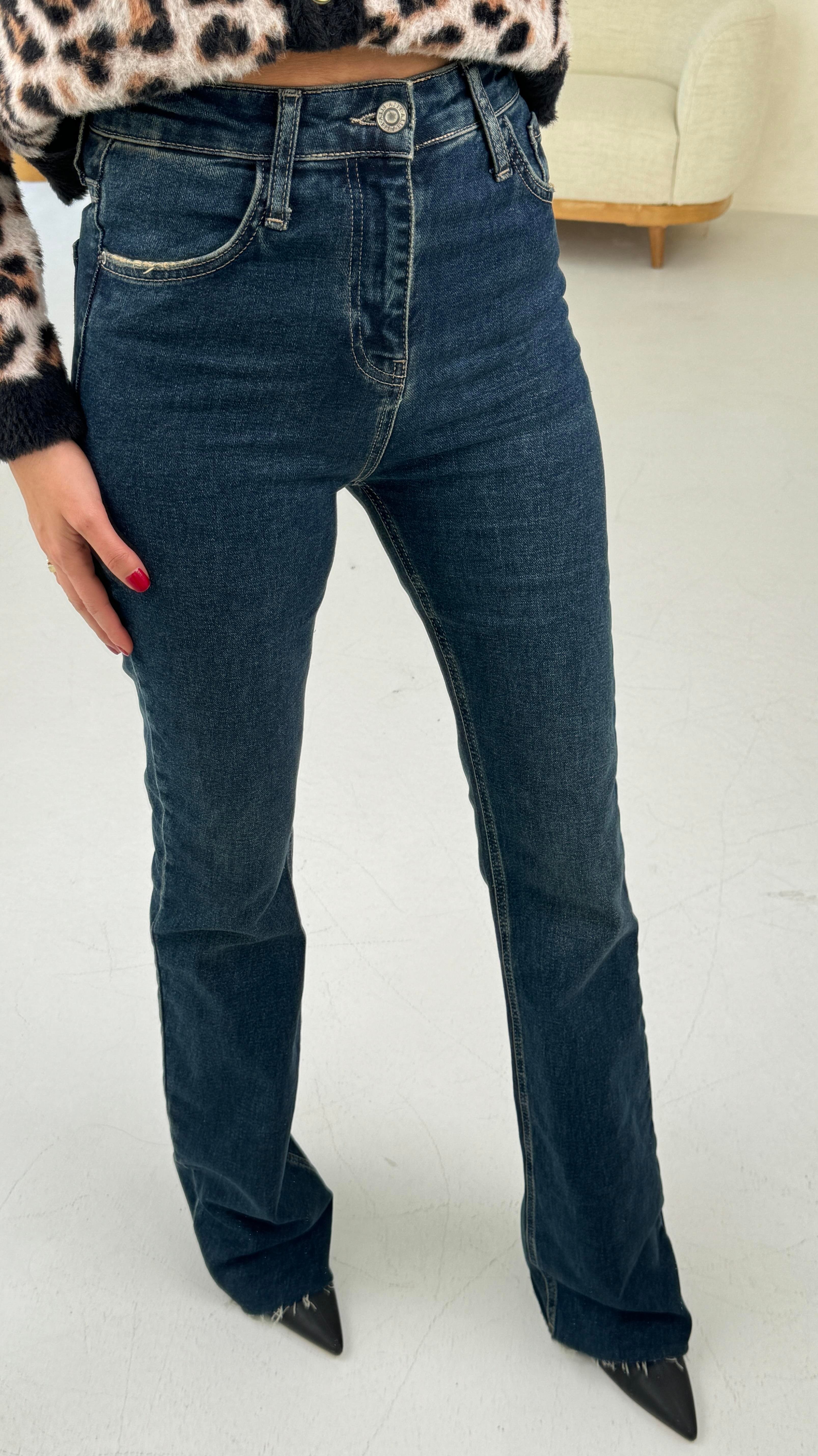 Koyu Mavi Likralı Flare Jean(1870-2) JEAN