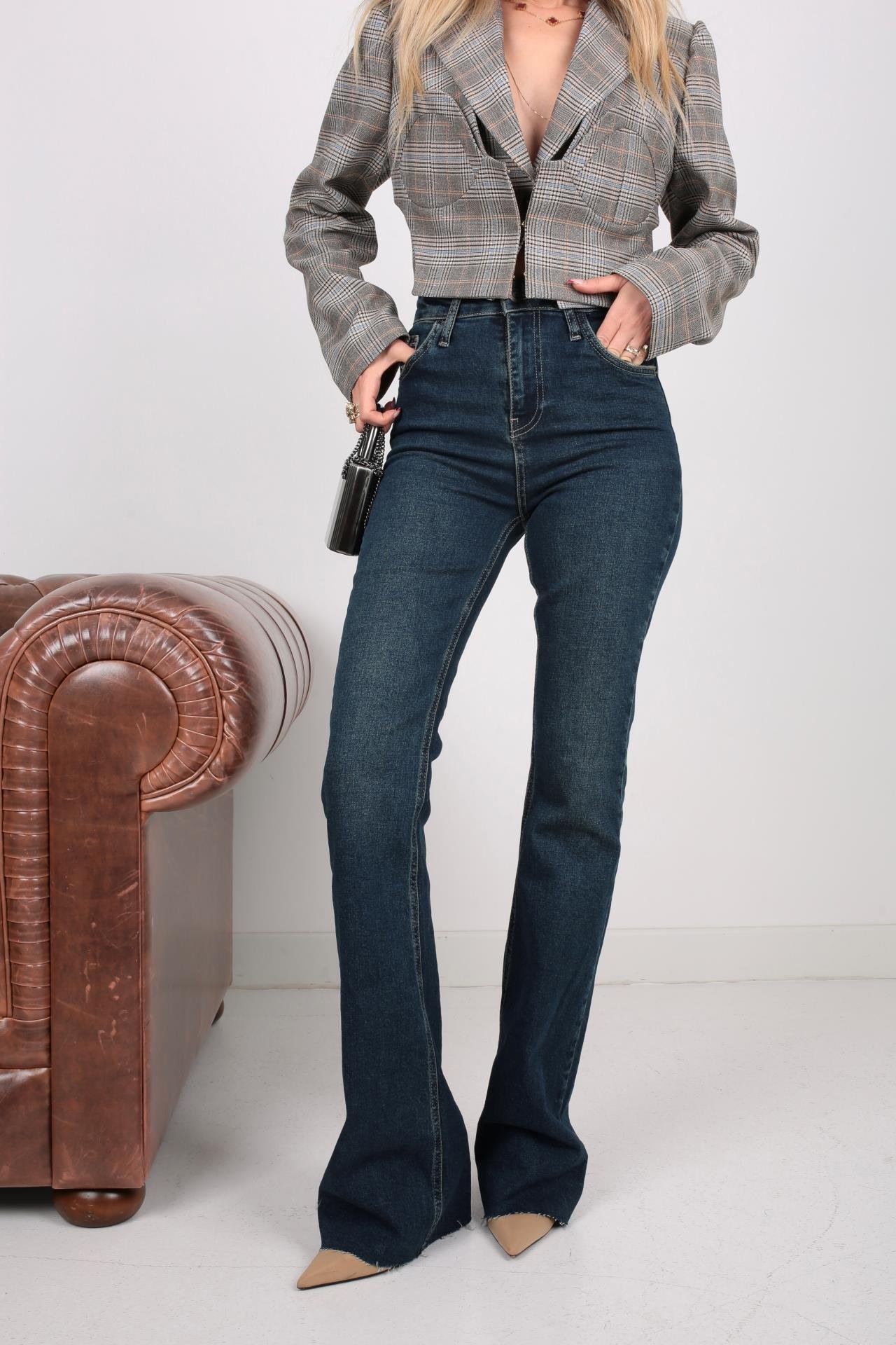 Koyu Mavi Likralı Flare Jean(1870-2) JEAN