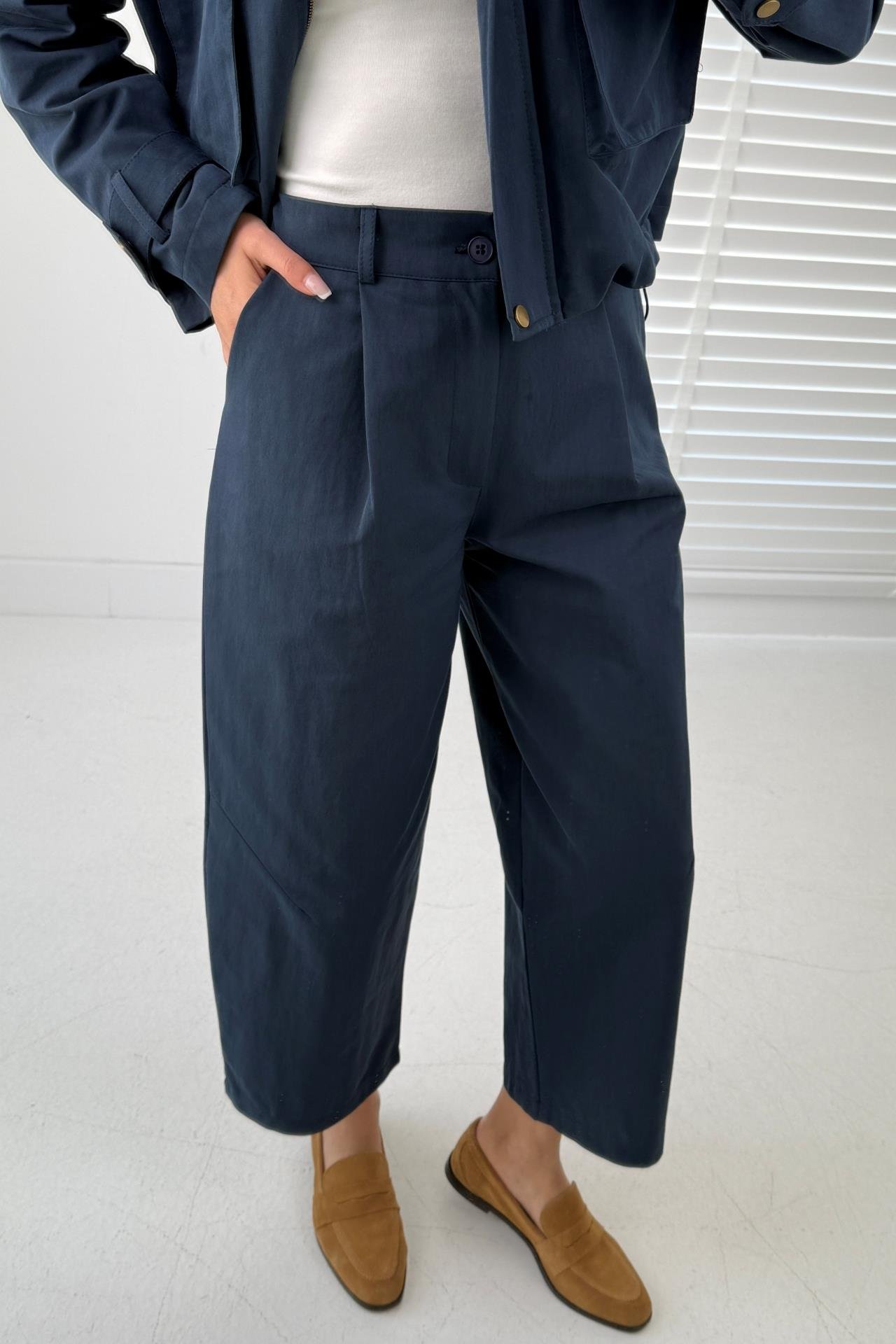 Lacivert Cepli Tensel Gabardin Takım TAKIM