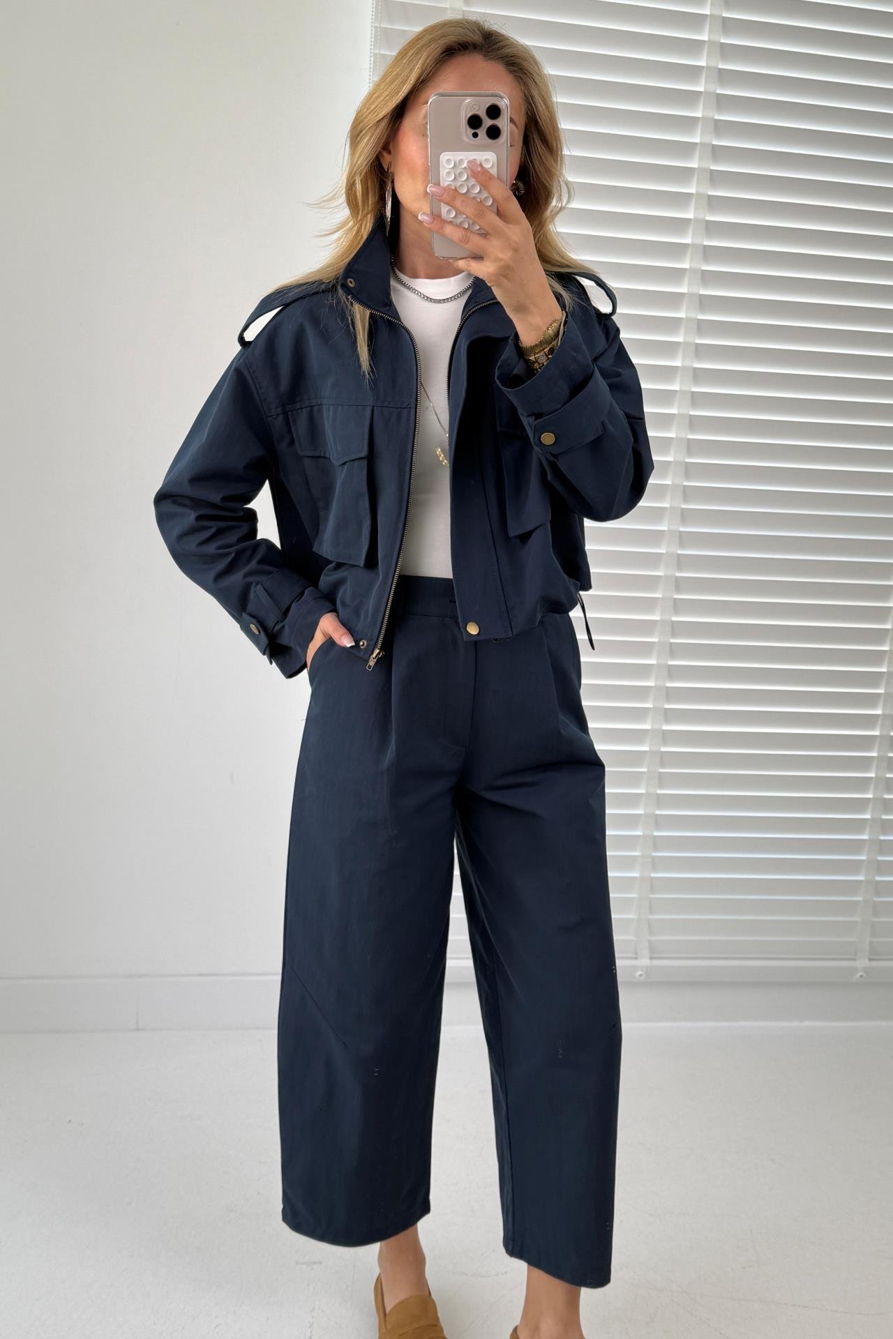 Lacivert Cepli Tensel Gabardin Takım TAKIM