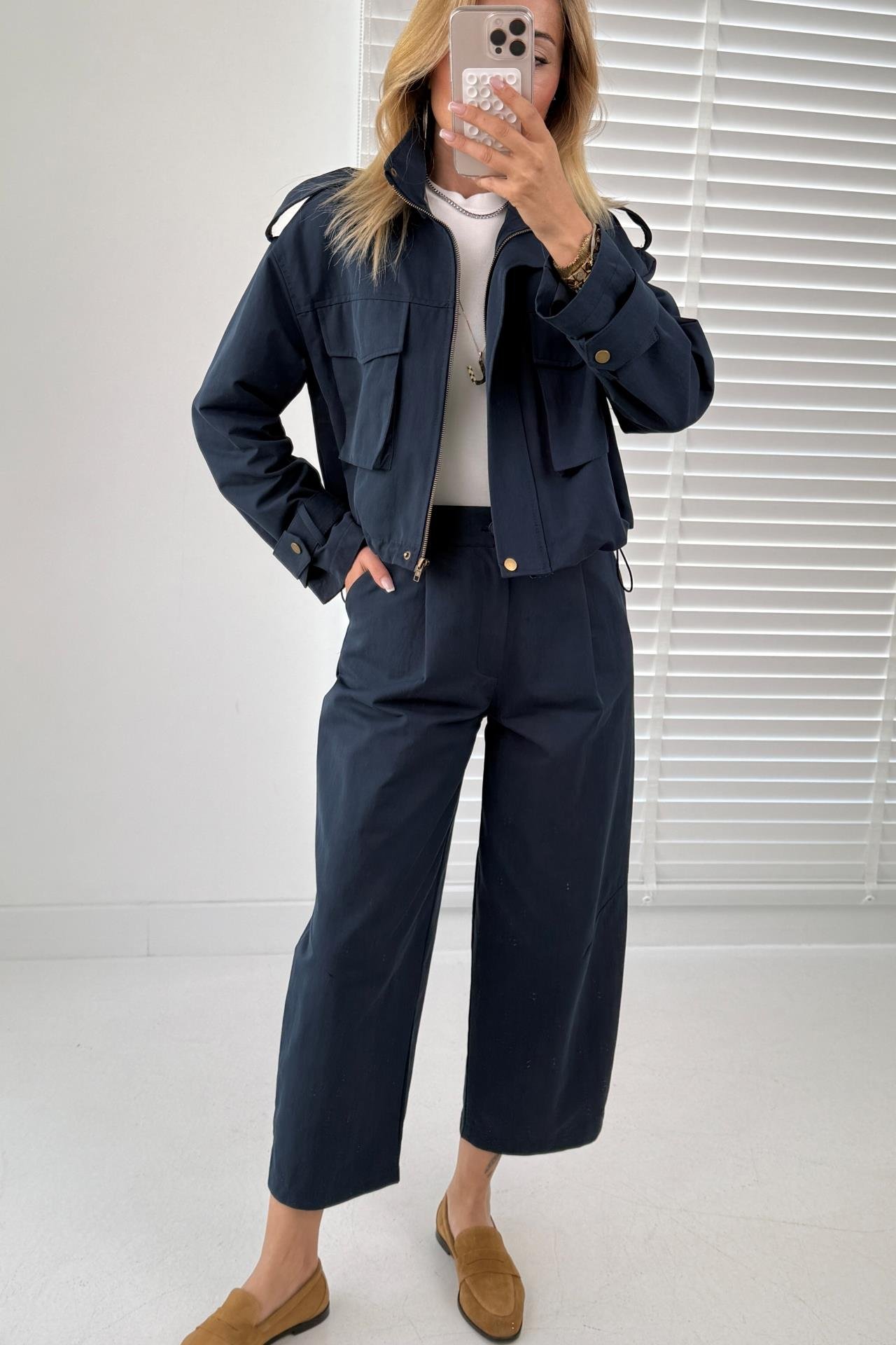 Lacivert Cepli Tensel Gabardin Takım TAKIM