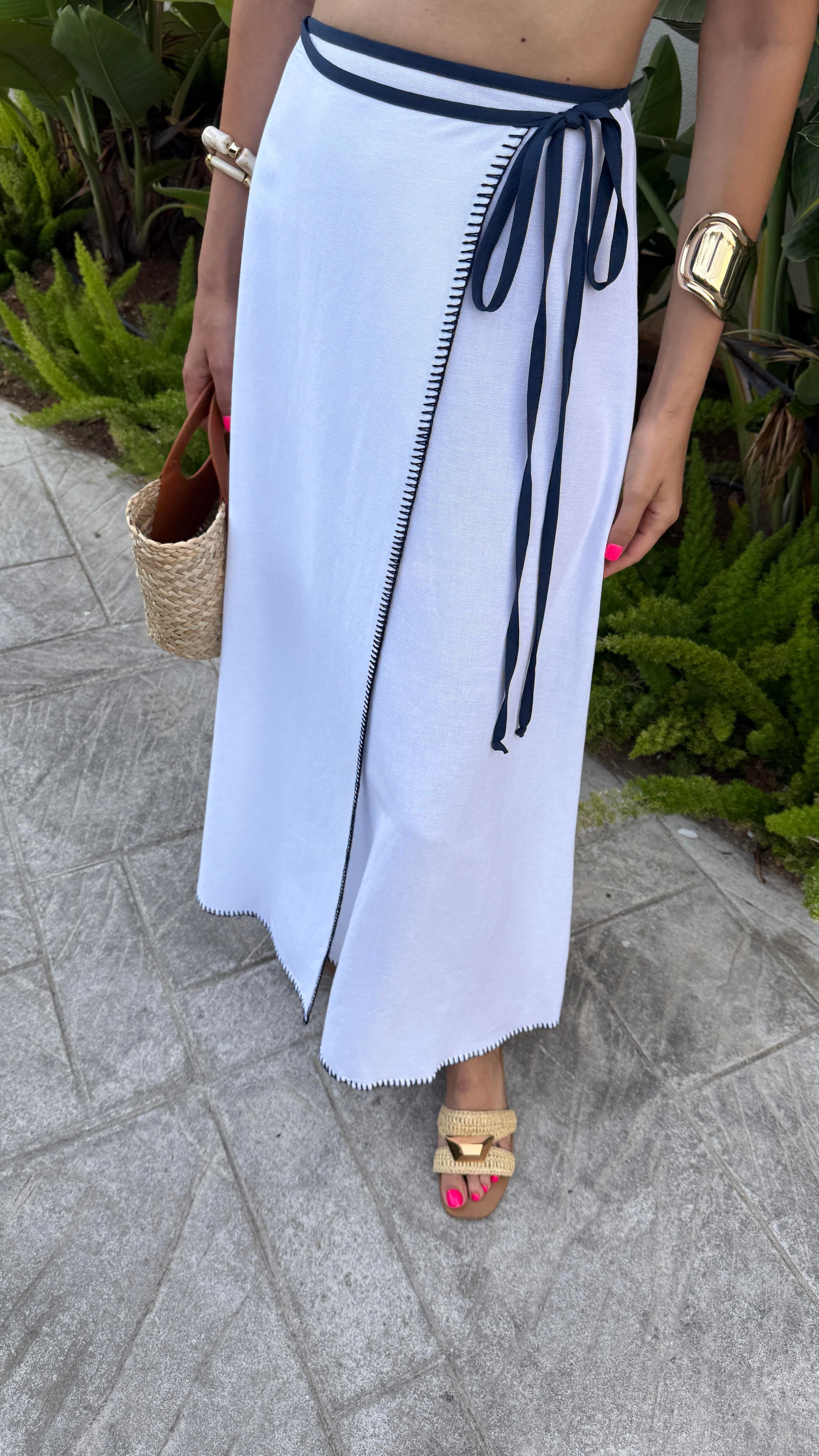 Lacivert Nakışlı Tığ İşli Keten Takım TAKIM | NO33