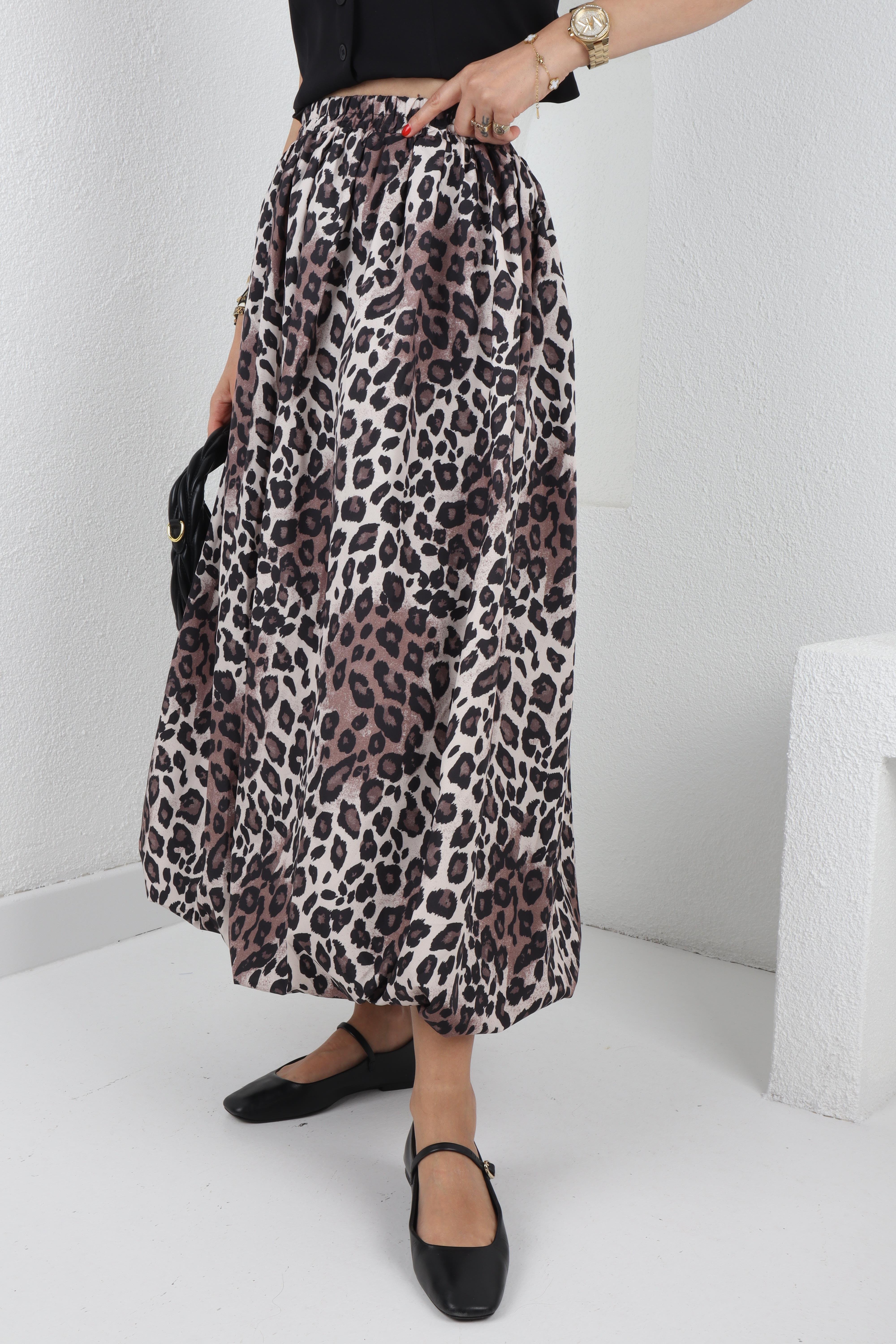 Leopar Desen Balon Etek ETEK