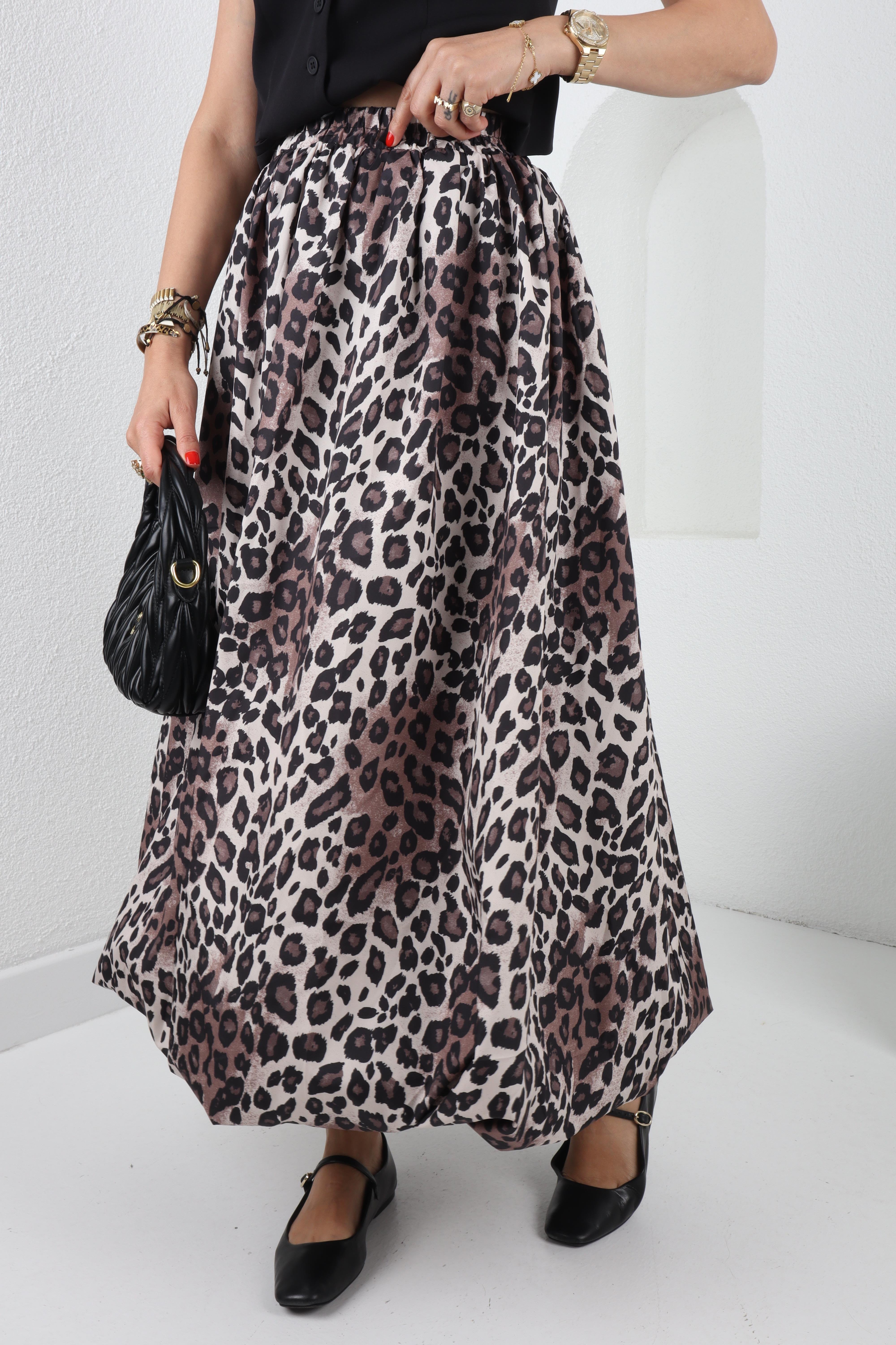 Leopar Desen Balon Etek ETEK