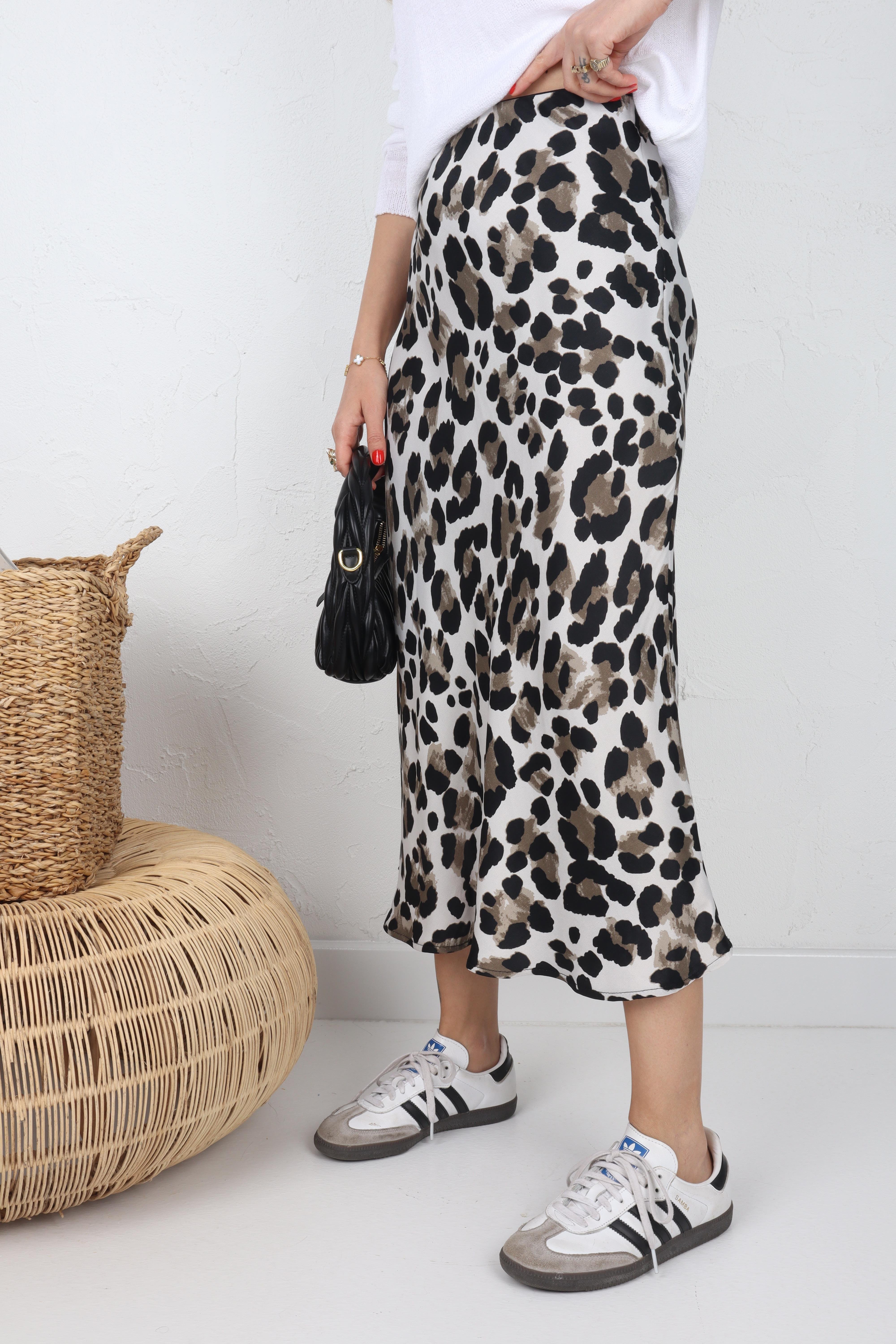 Leopar Desen Saten Etek ETEK