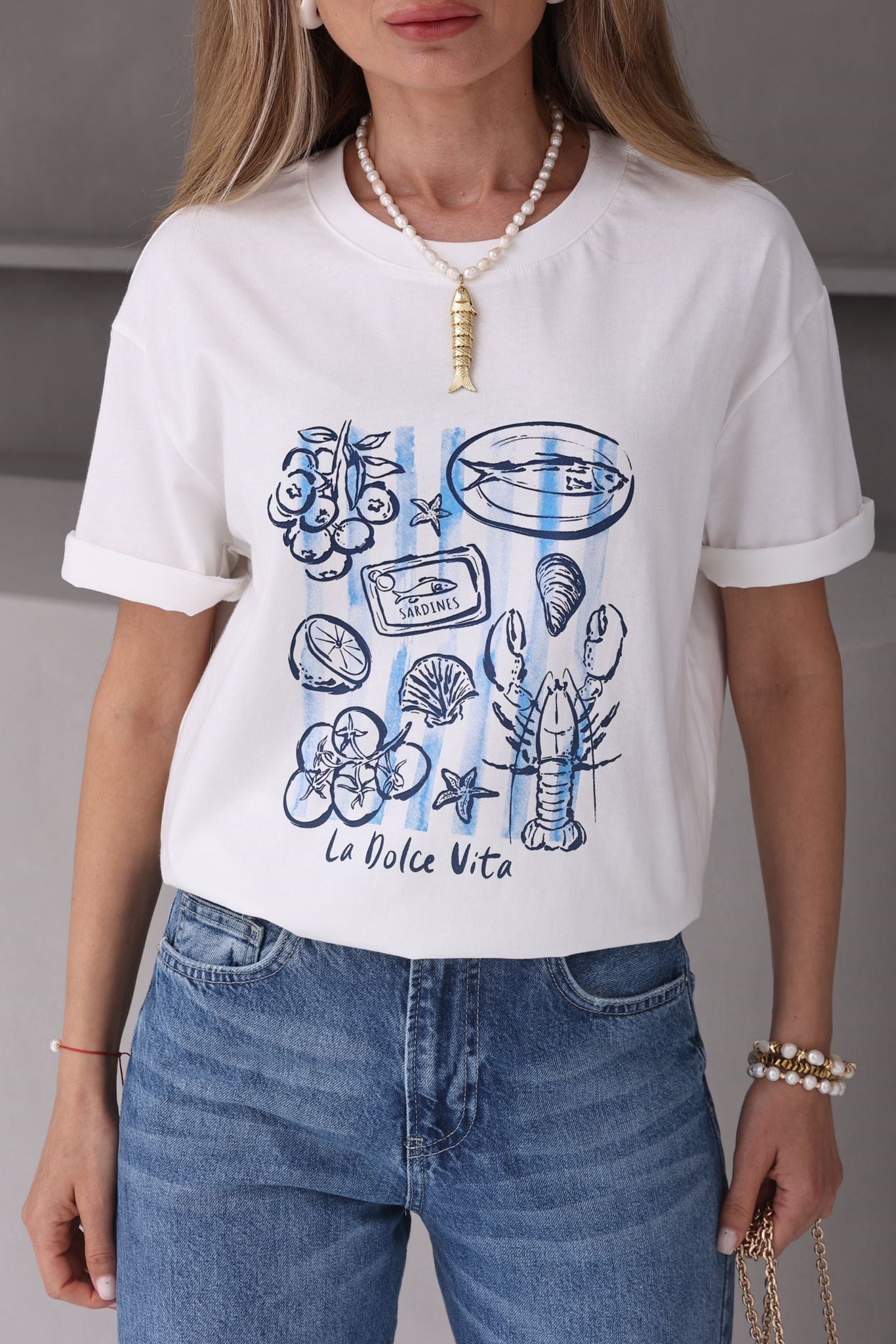 Mavi Baskılı Tshirt T-SHİRT | NO33