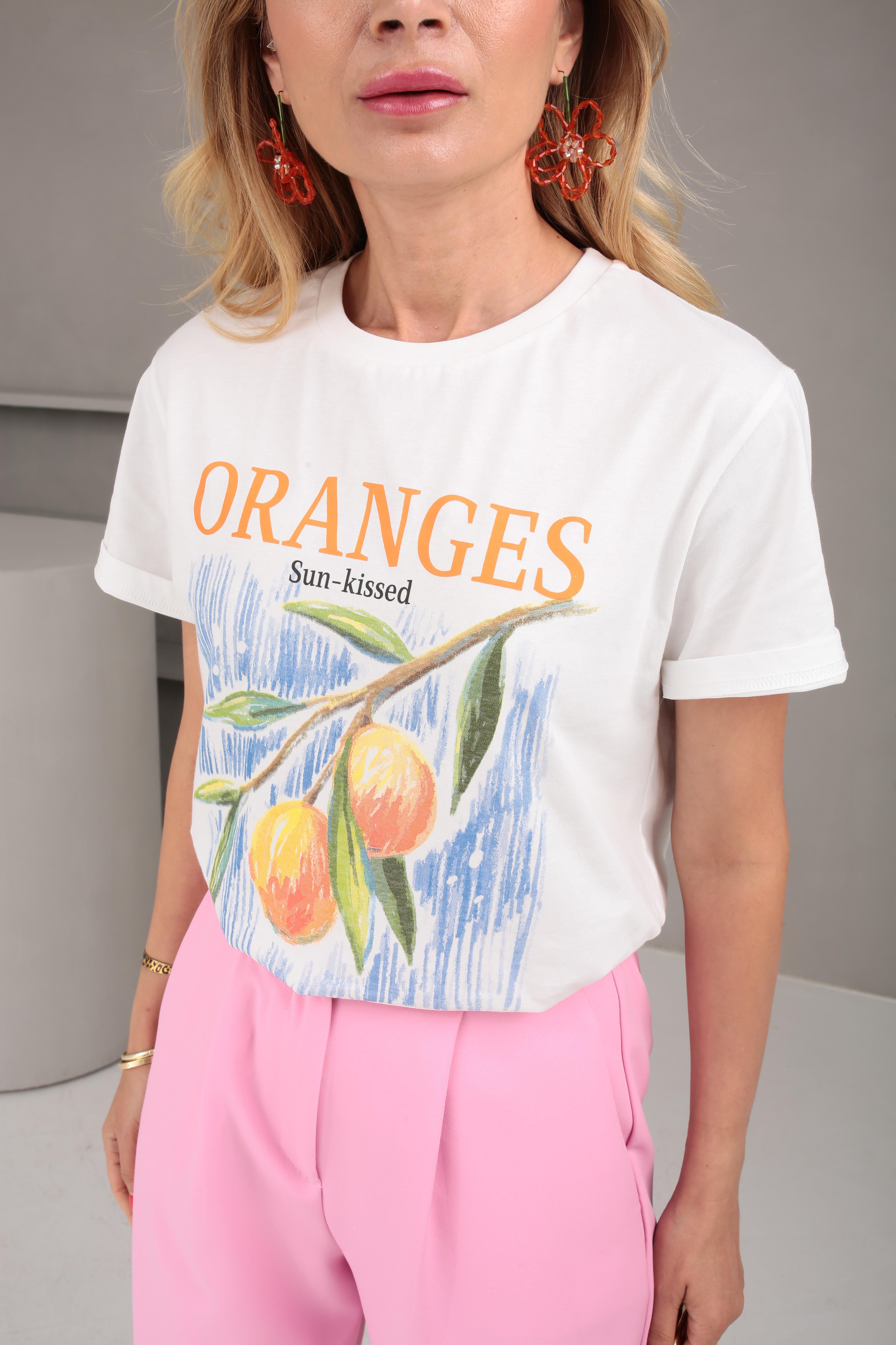 Meyve Baskılı  Basic Tshirt T-SHİRT | NO33