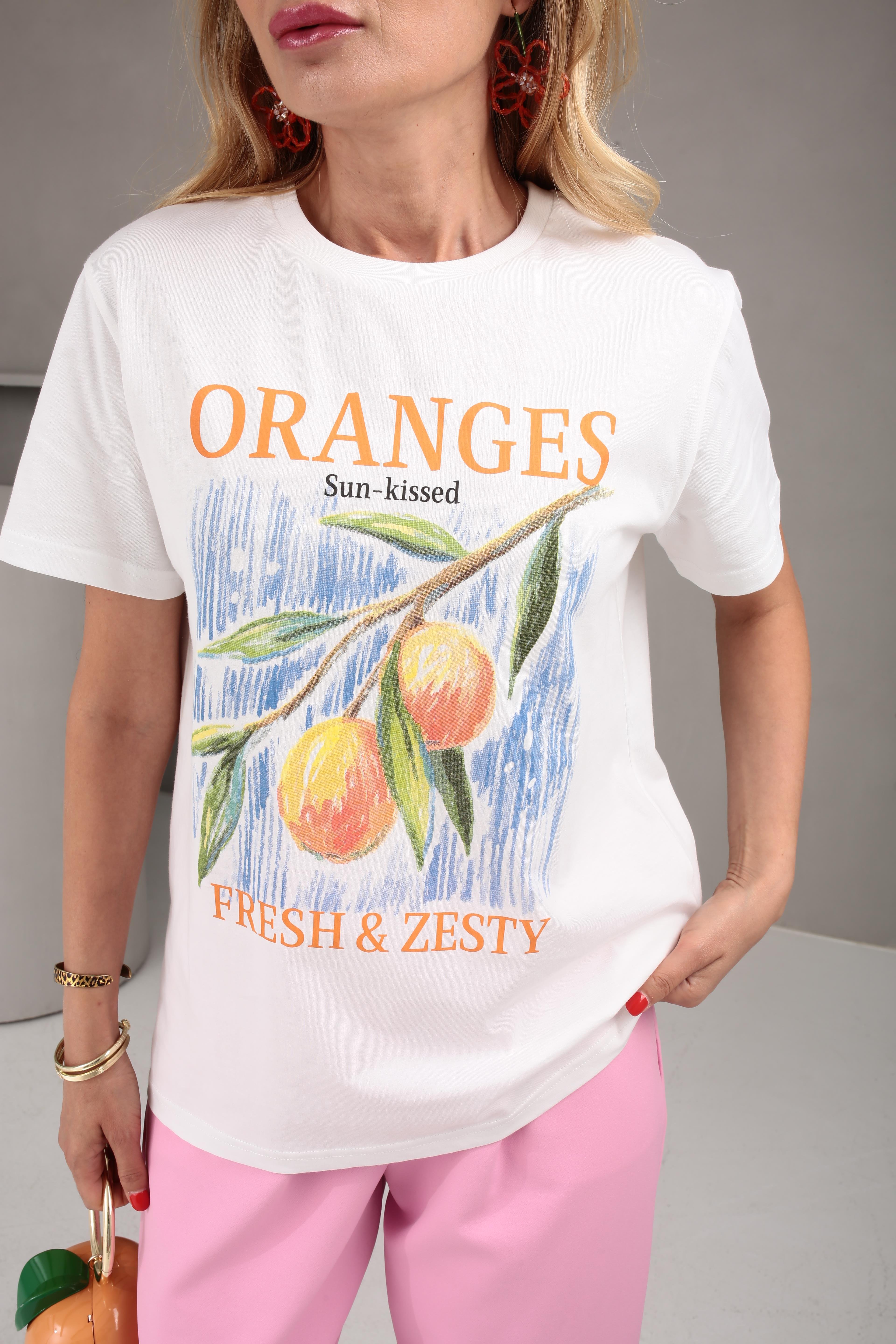 Meyve Baskılı  Basic Tshirt T-SHİRT | NO33