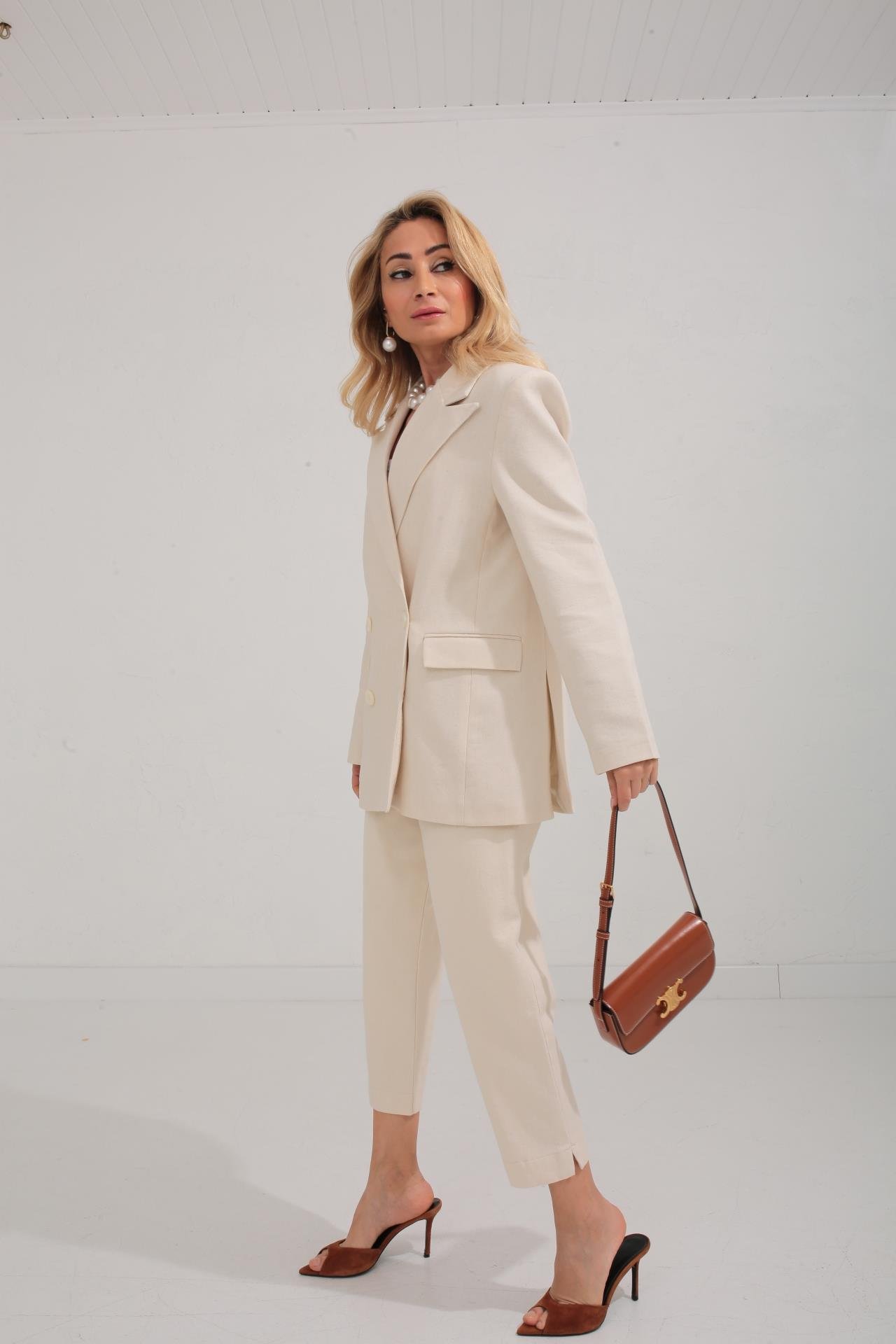 Naturel Kanvas Kumaş Havuç Pantolon PANTOLON