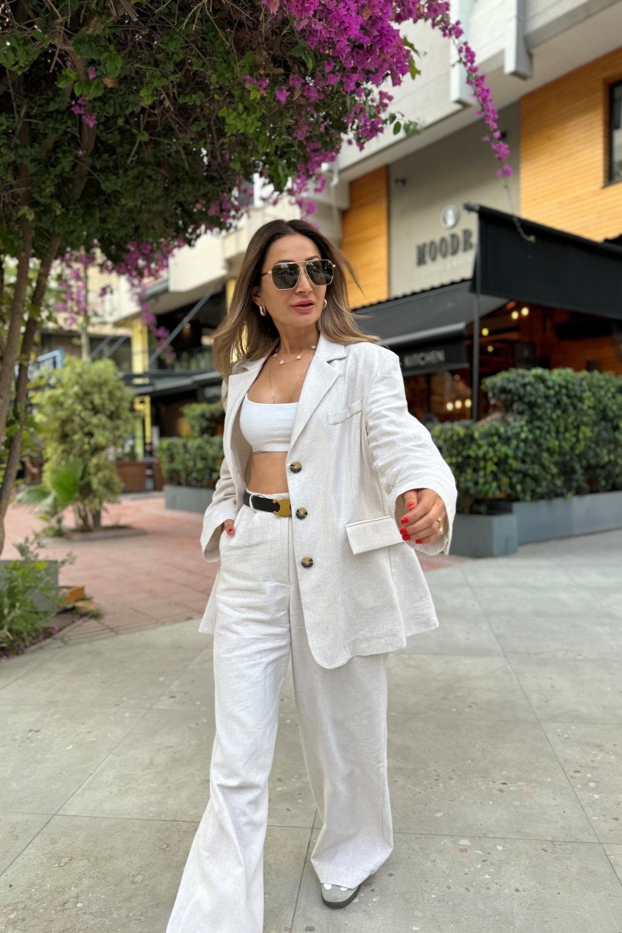 Naturel Palazzo Keten Pantolon PANTOLON