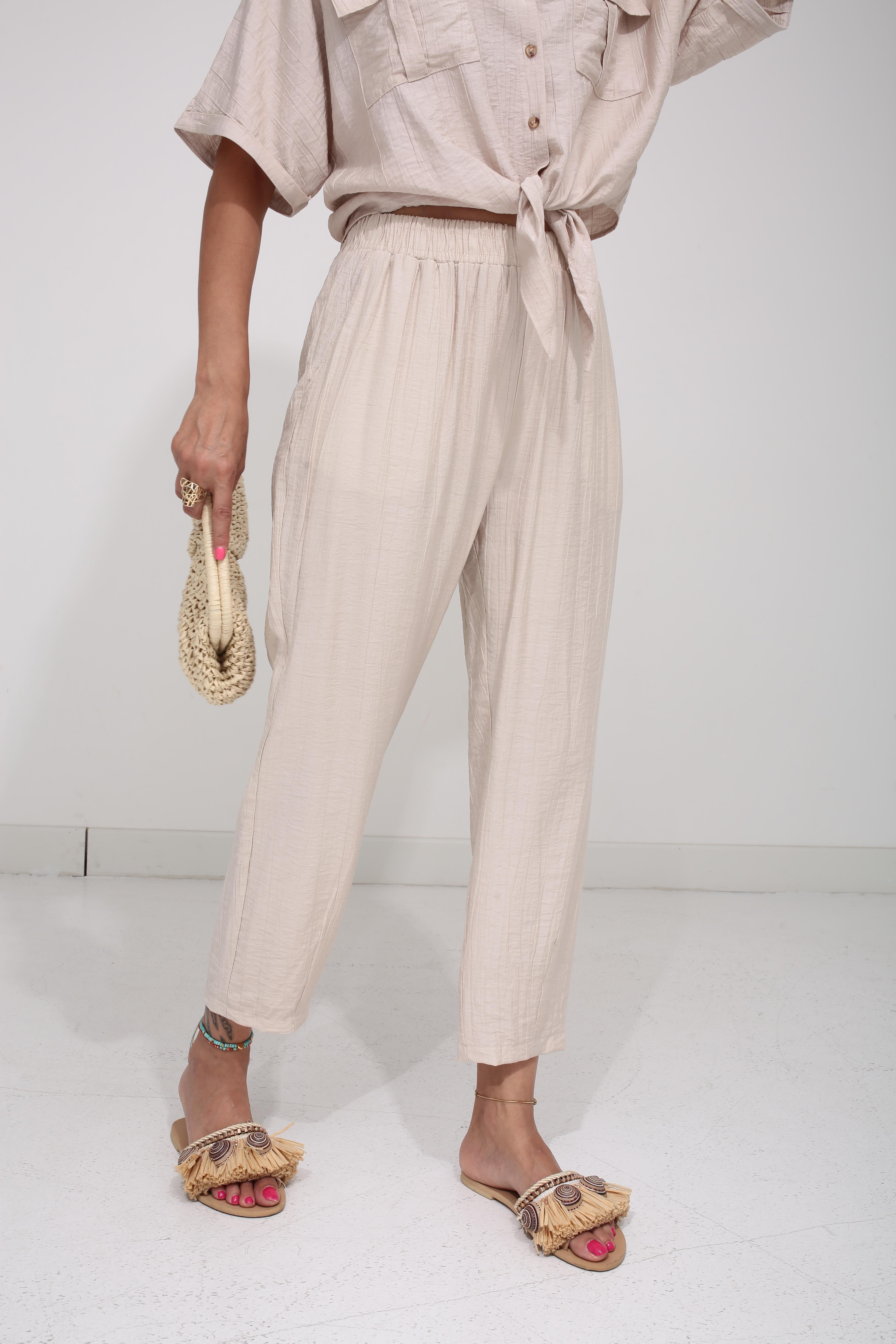 Önden Bağlamalı Taş Gömlek Takım TAKIM | NO33