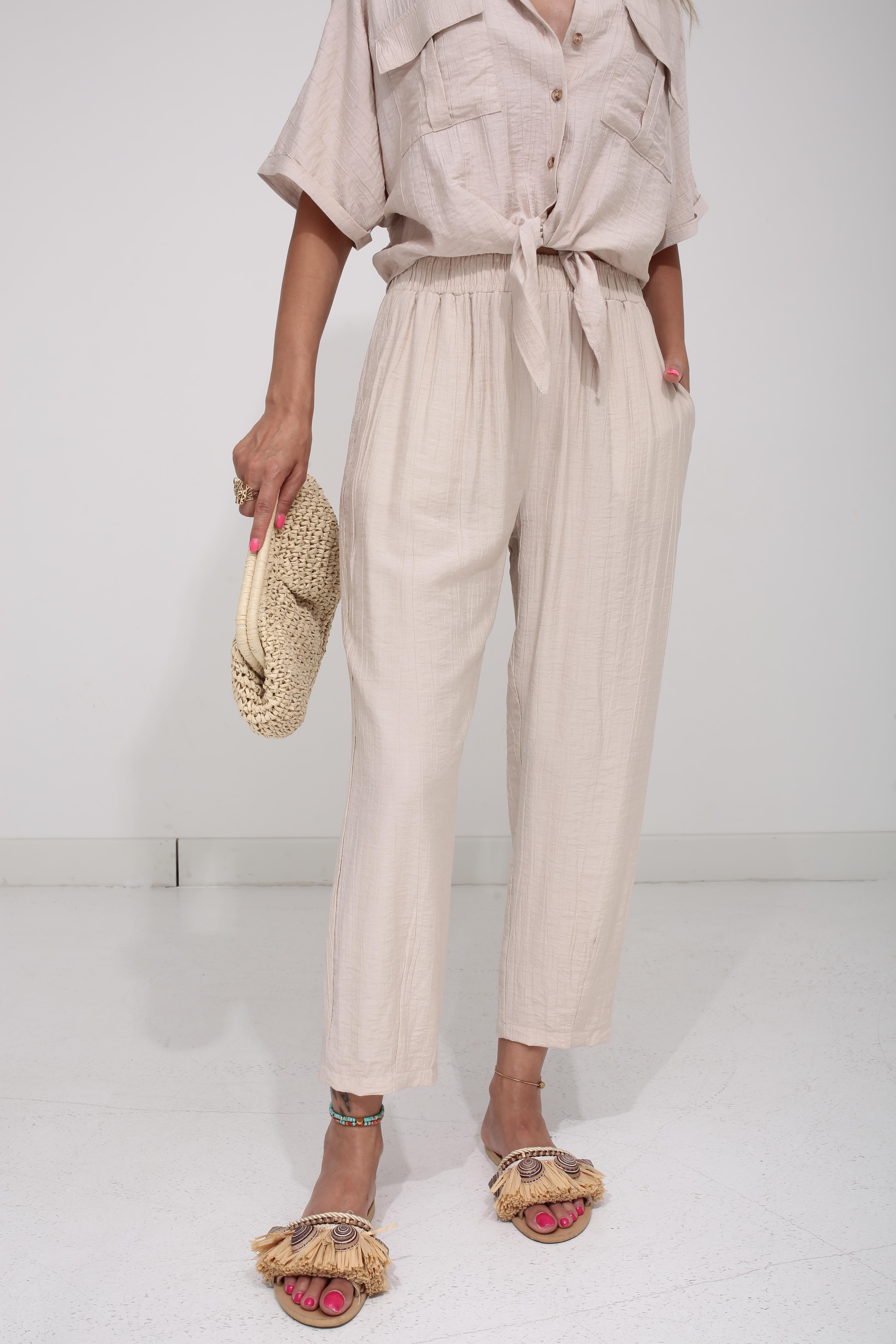 Önden Bağlamalı Taş Gömlek Takım TAKIM | NO33