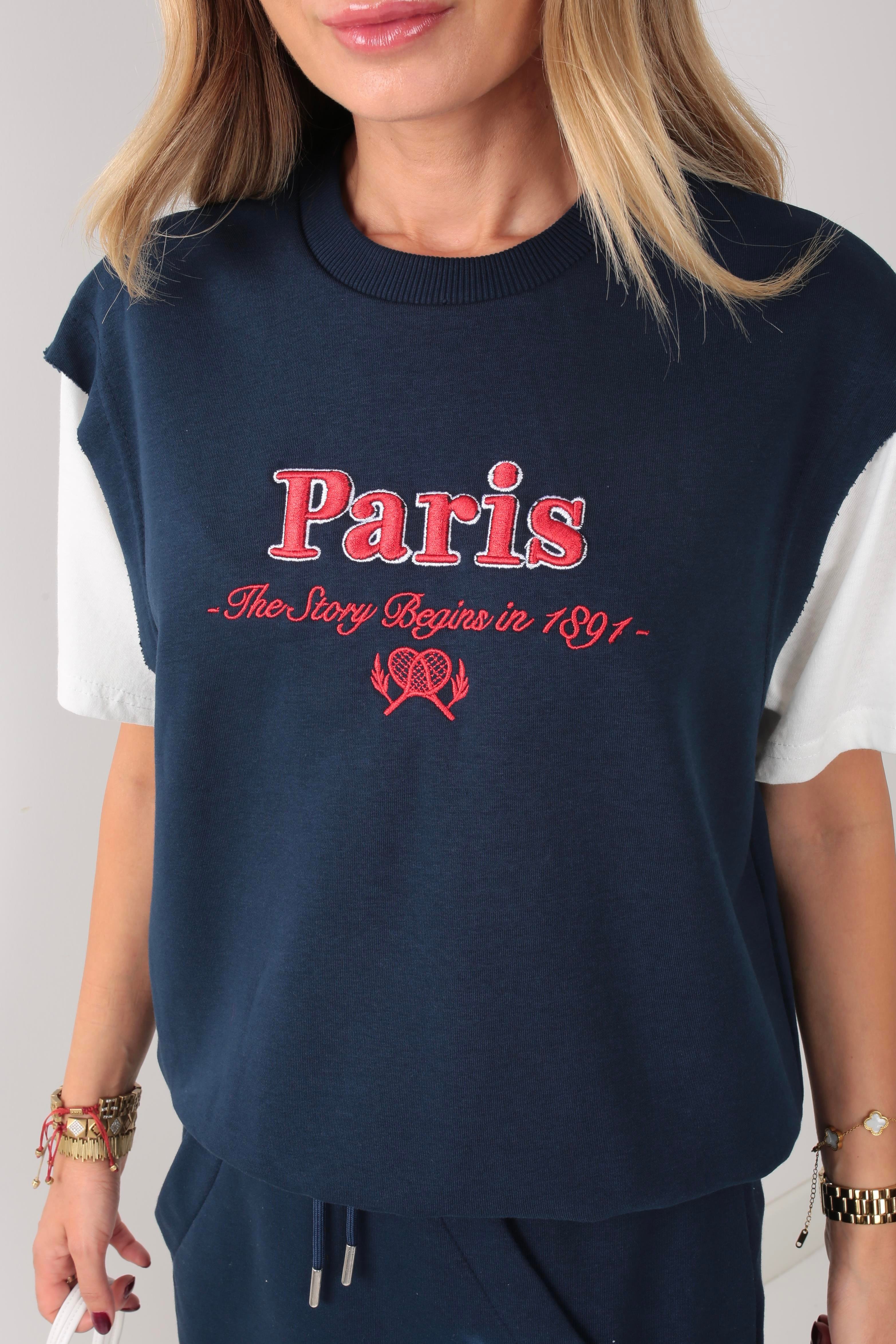 Paris Nakışlı Lacivert Şort Etekli Spor Takım SPOR TAKIMLAR