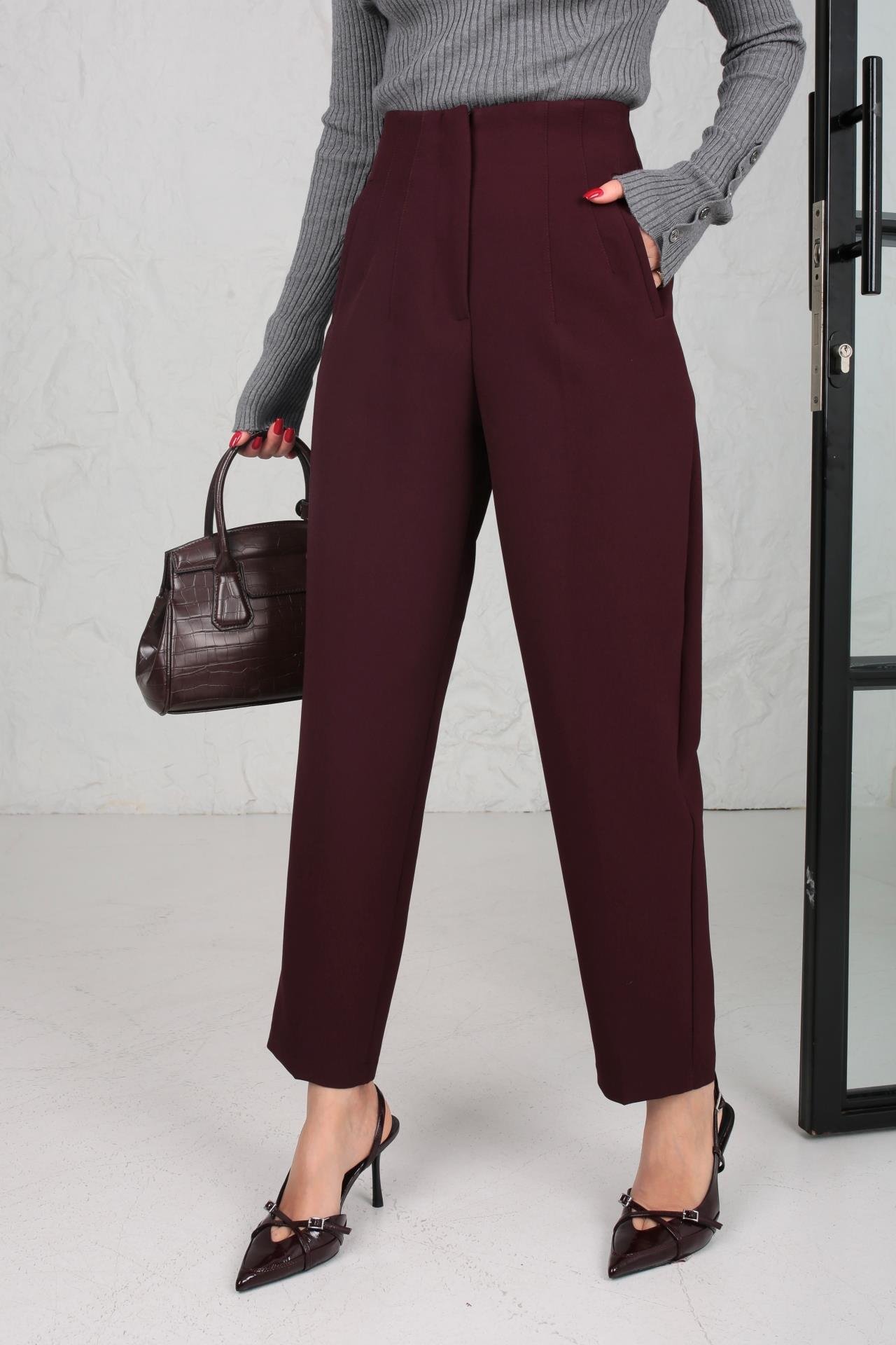 Pensli Mürdüm Havuç Pantolon PANTOLON