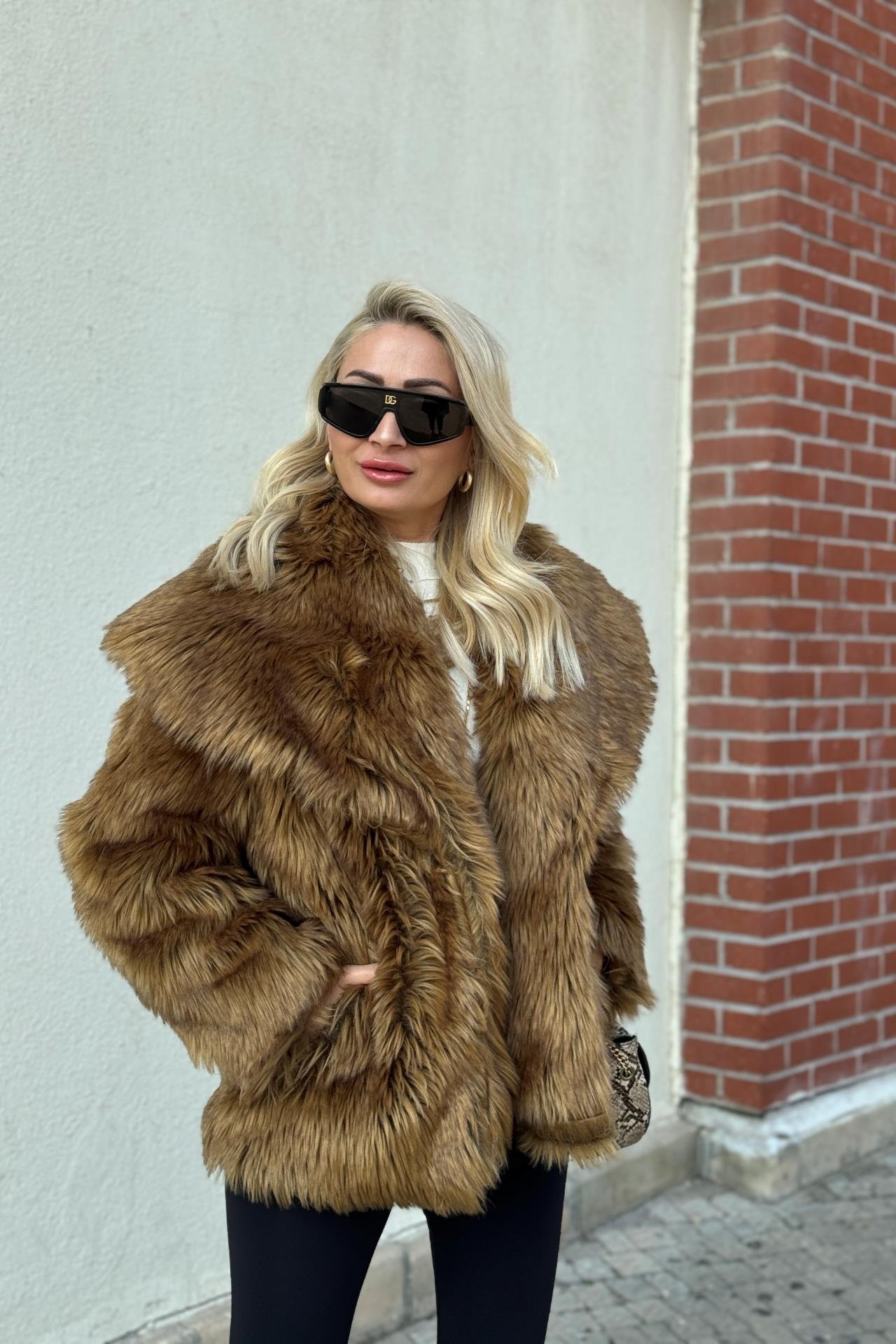 Şal Yaka Premium Kürk Kaban KABAN