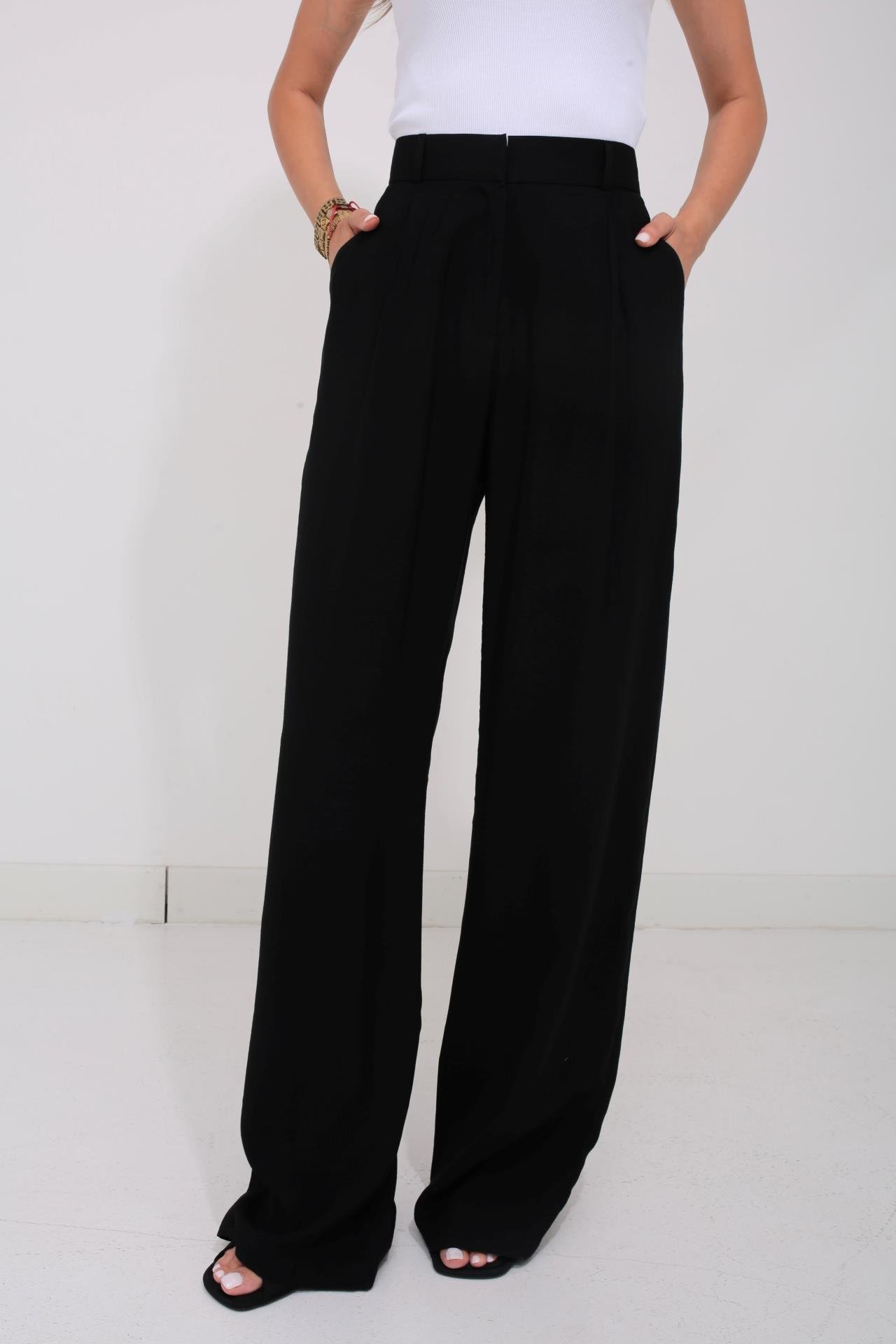 Siyah Cepli Tensel Pantolon PANTOLON | NO33