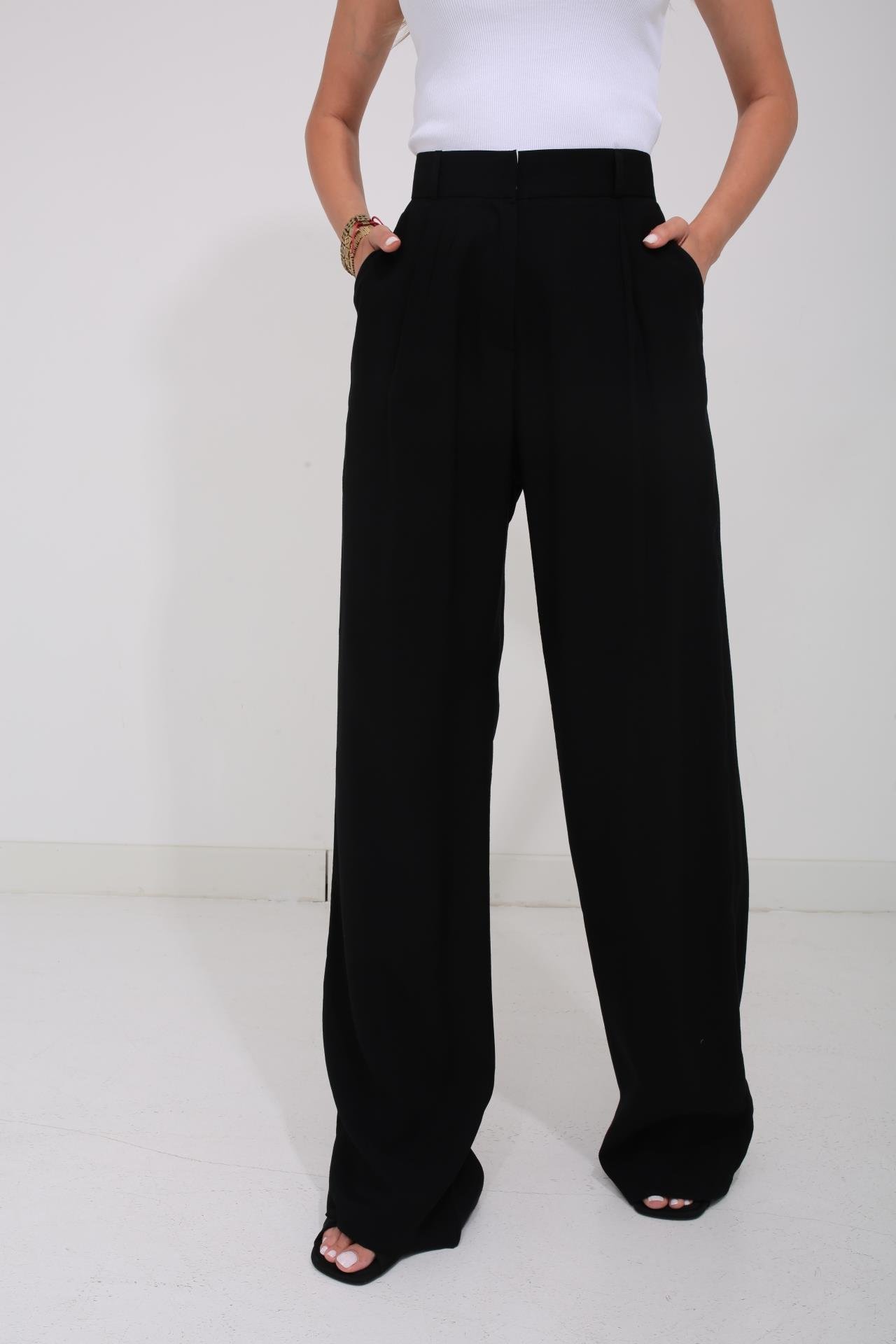 Siyah Cepli Tensel Pantolon PANTOLON | NO33