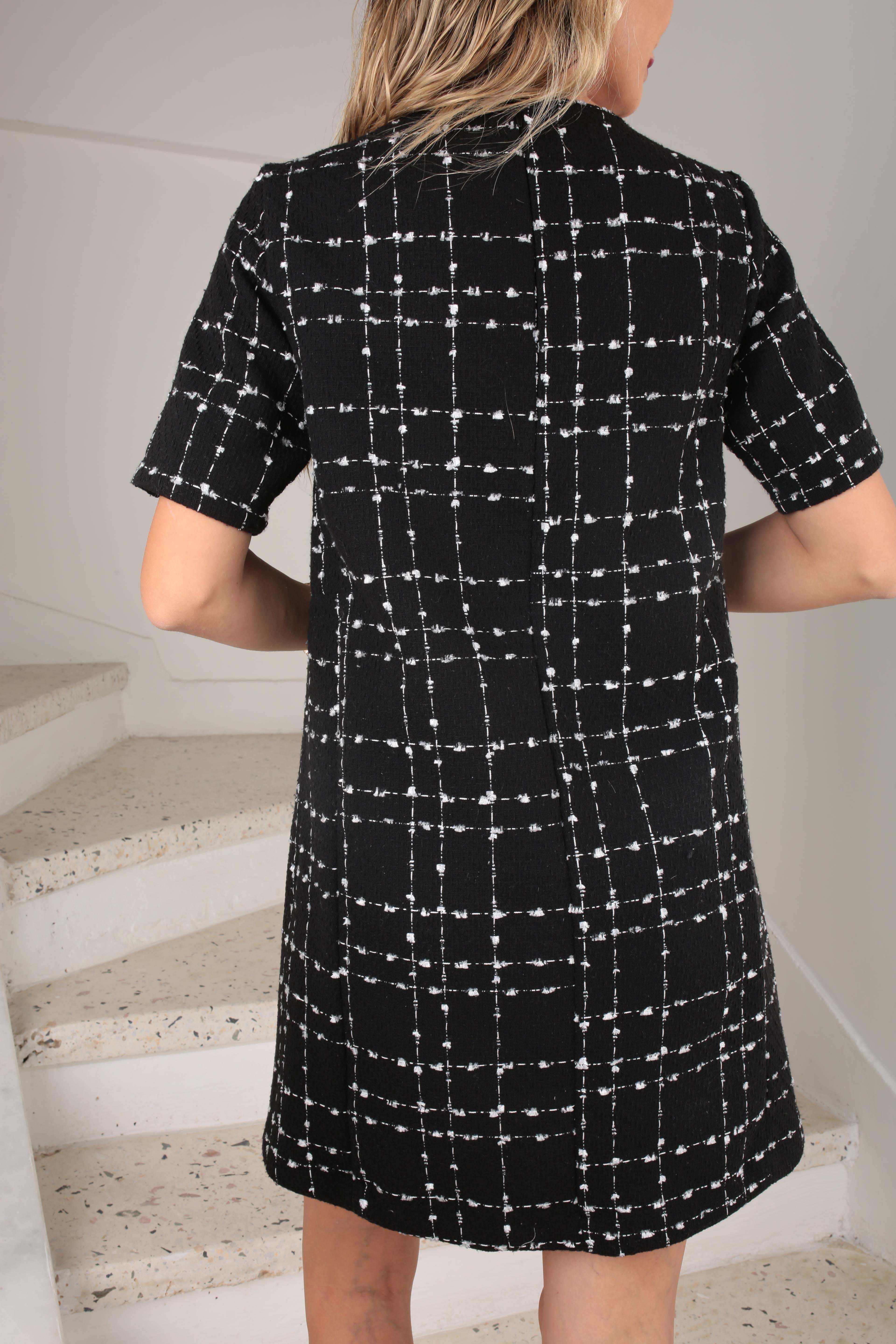 Siyah Desenli Tüvit Elbise ELBİSE
