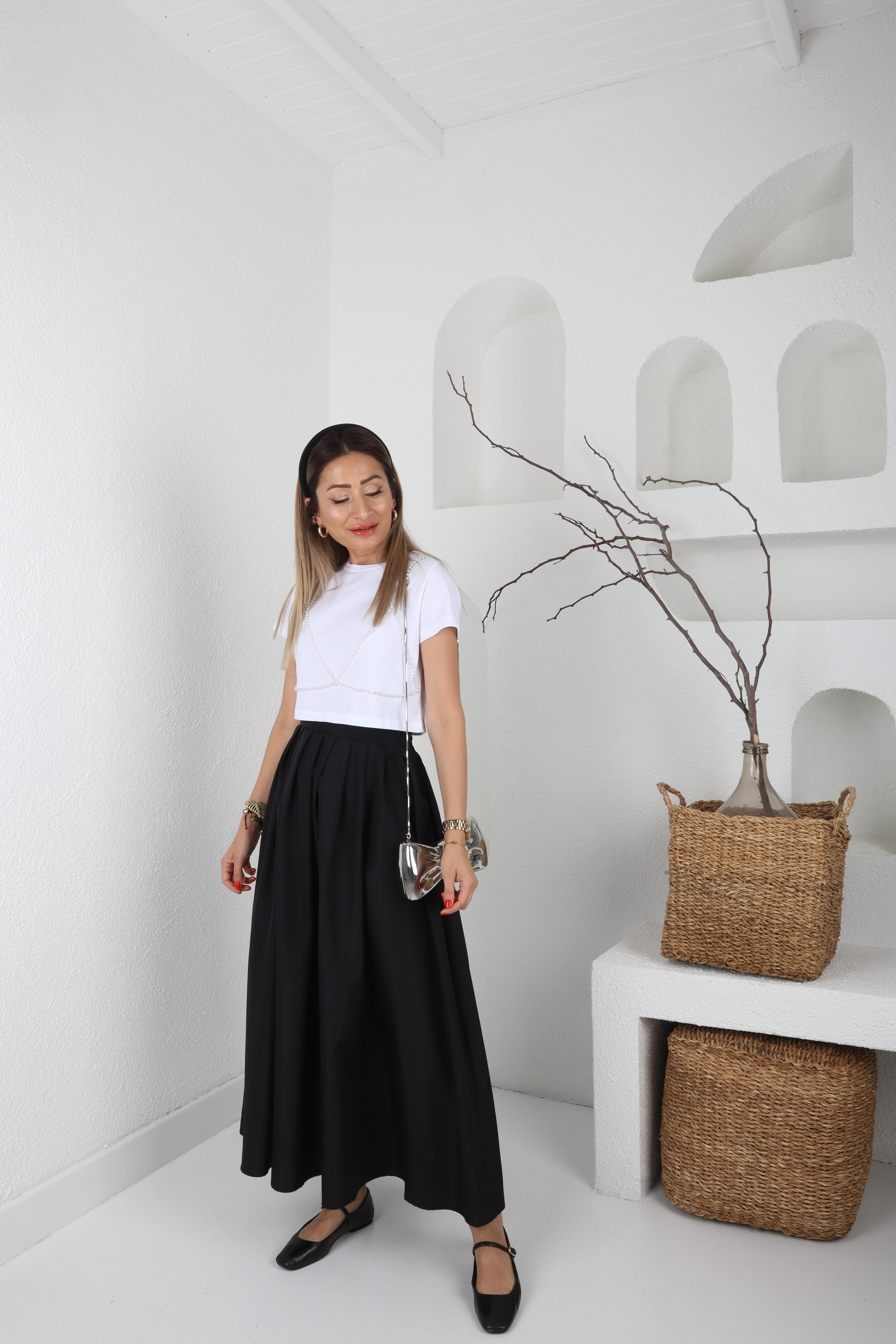 Siyah Uzun Balon Etek ETEK