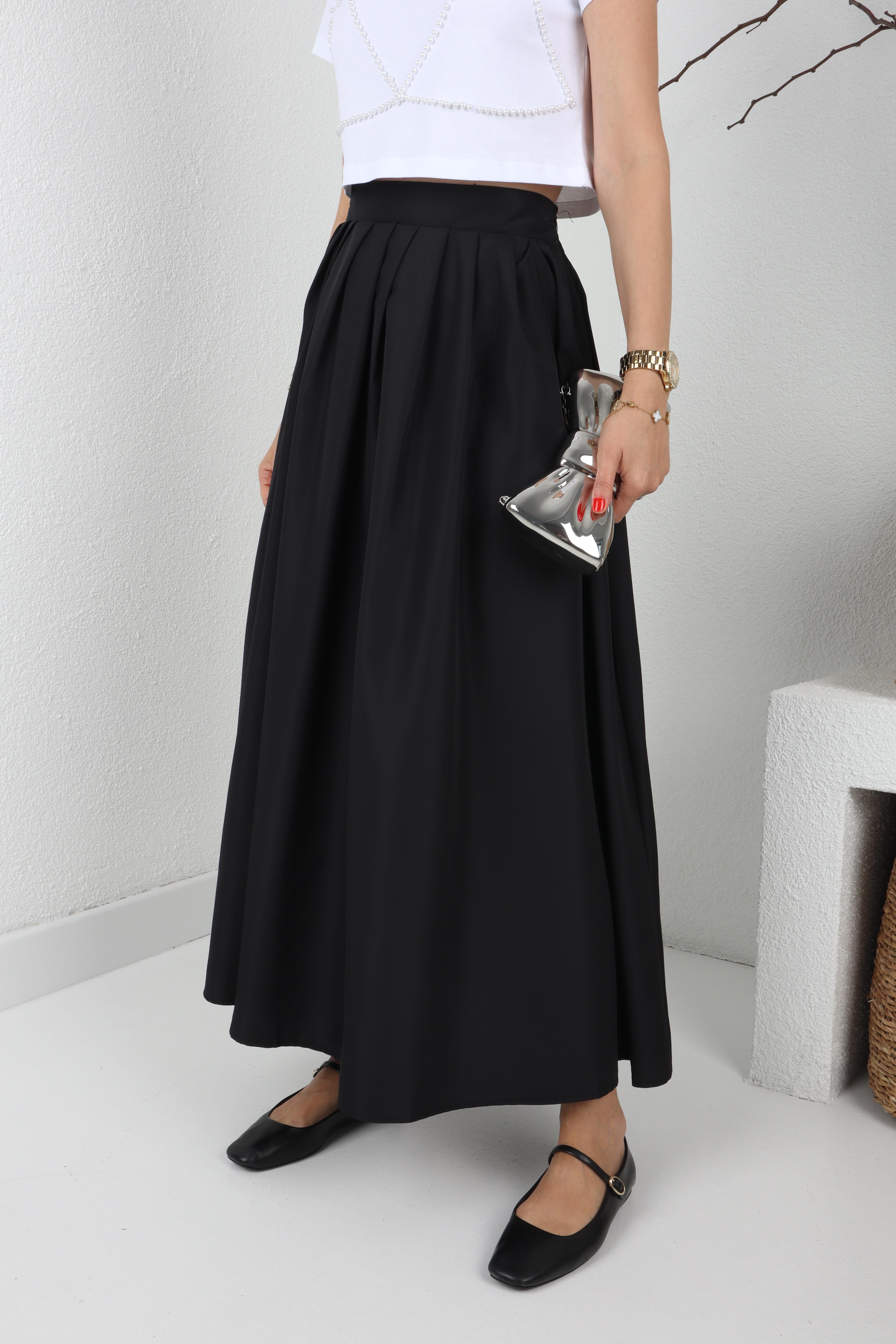 Siyah Uzun Balon Etek ETEK