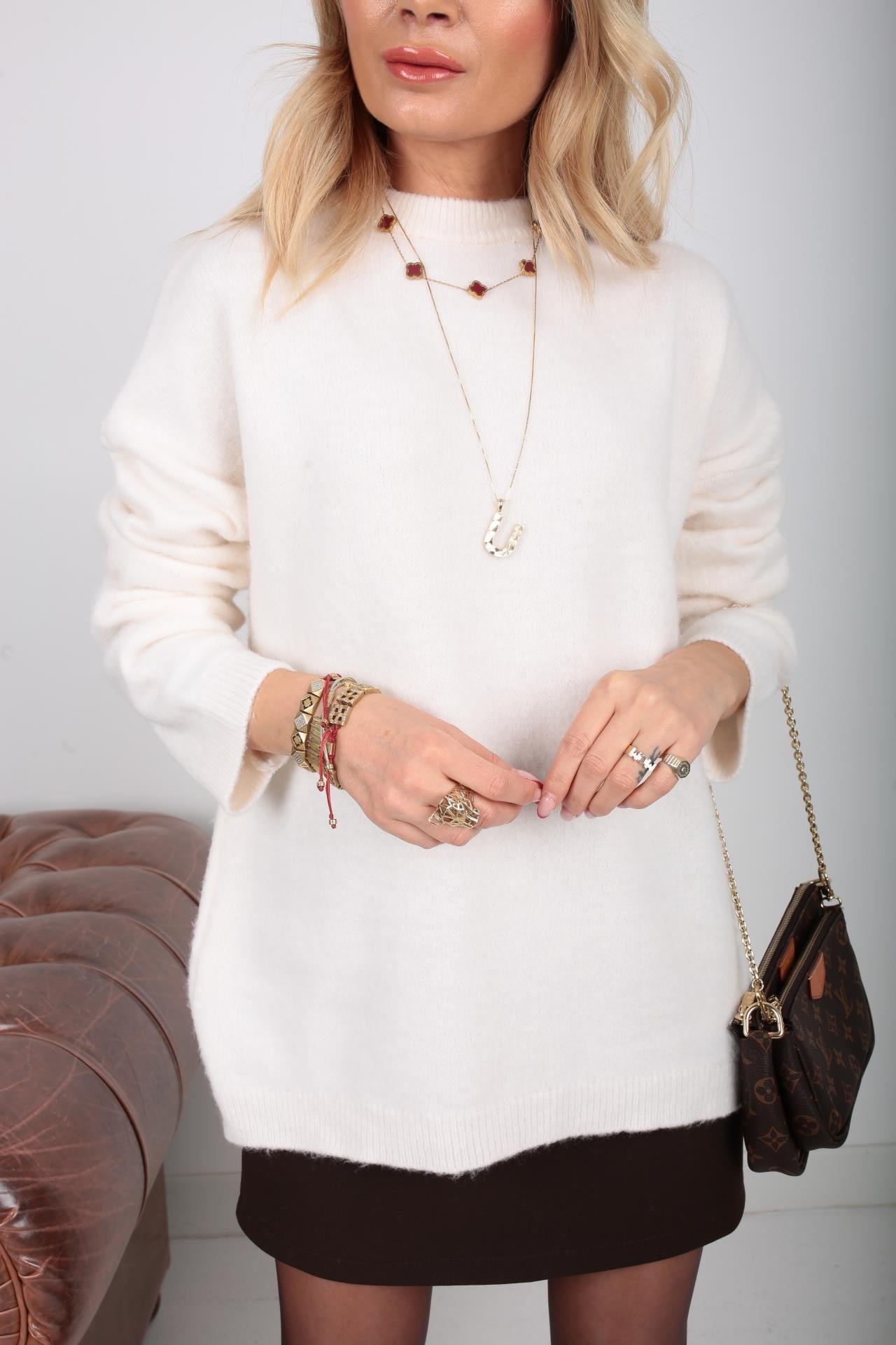 Süs Cepli Kahve Mini Etek ETEK