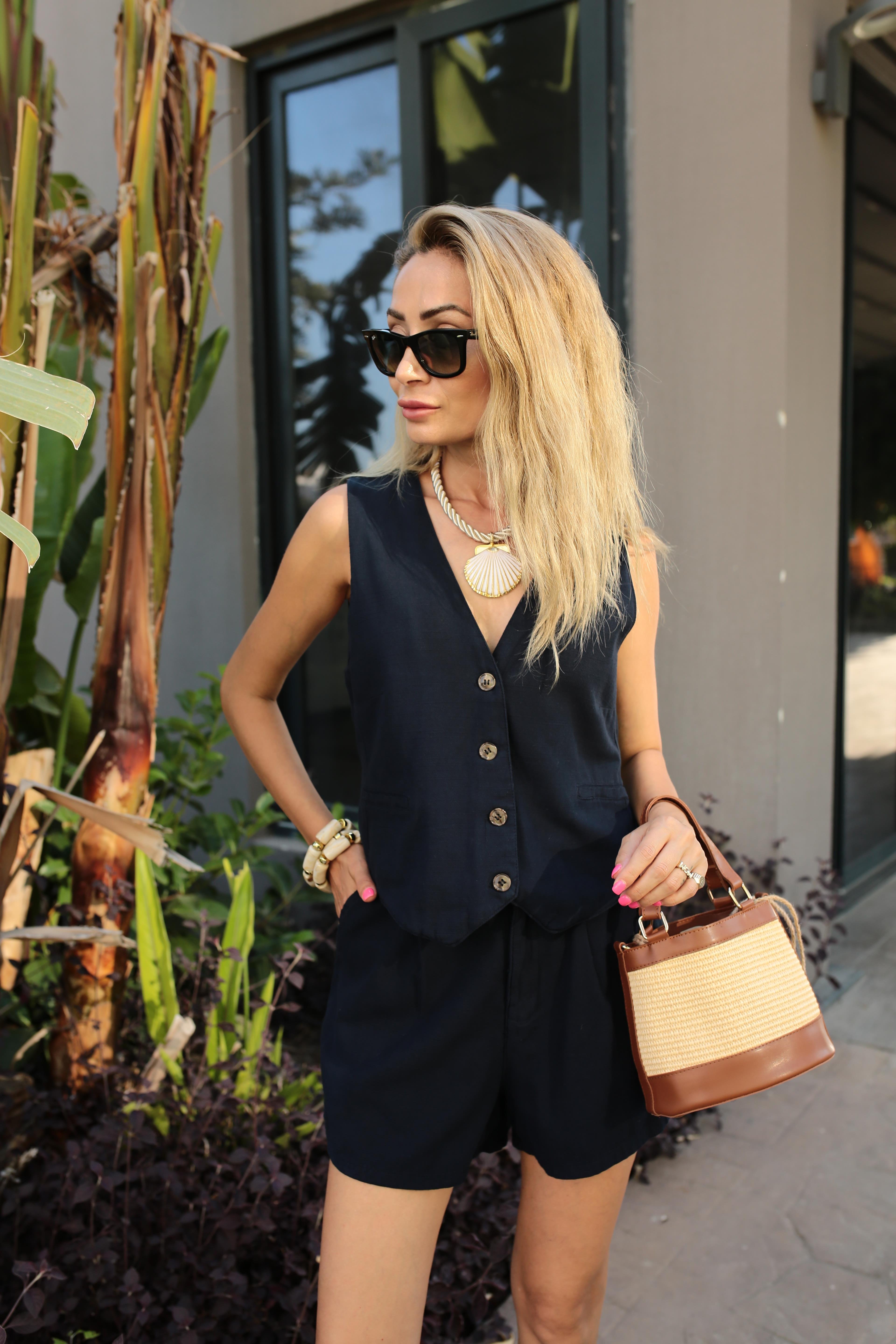 Taba Detay Bağcıklı Hasır Kova Çanta ÇANTA | NO33