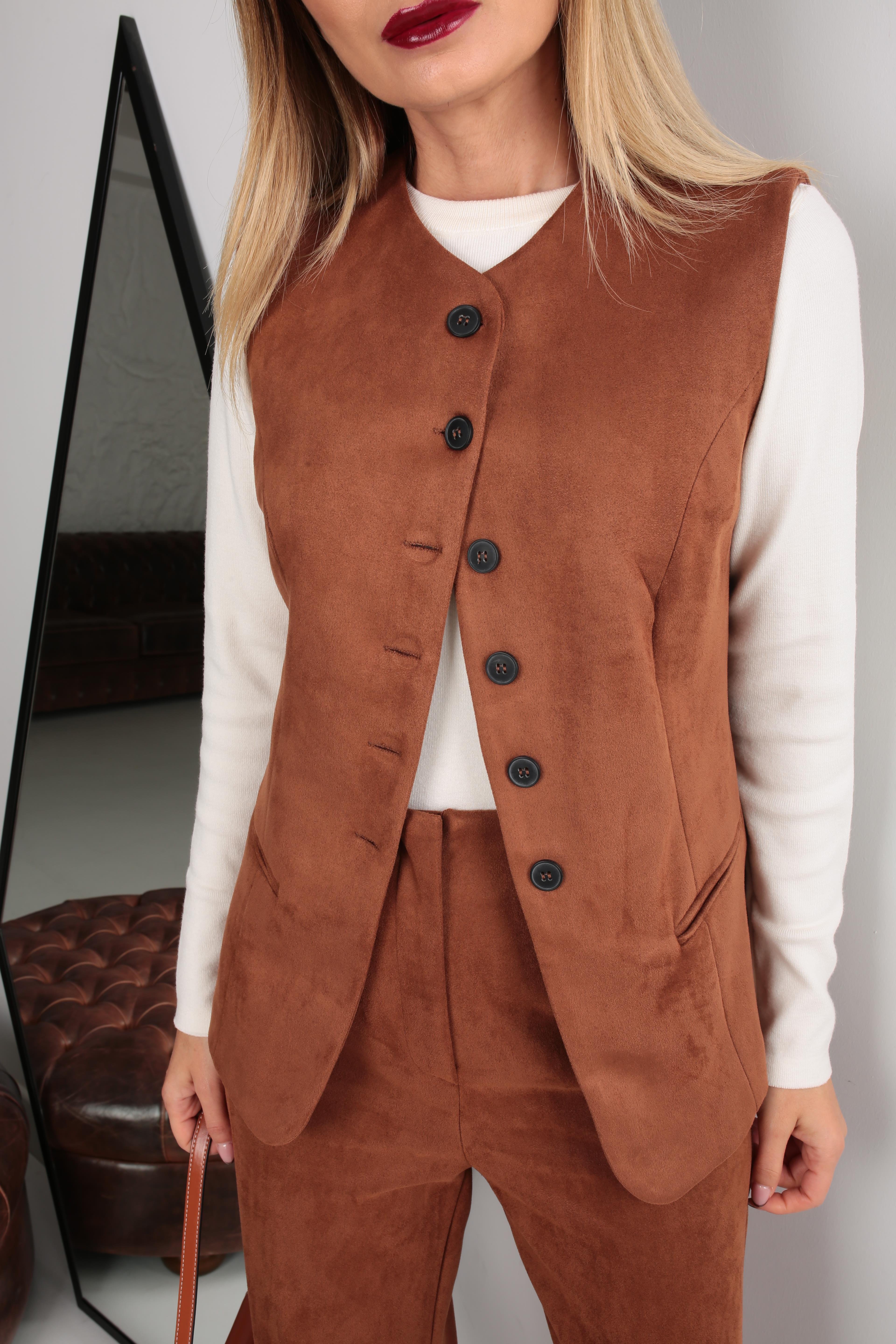 Taba Yelekli Nubuk Takım TAKIM