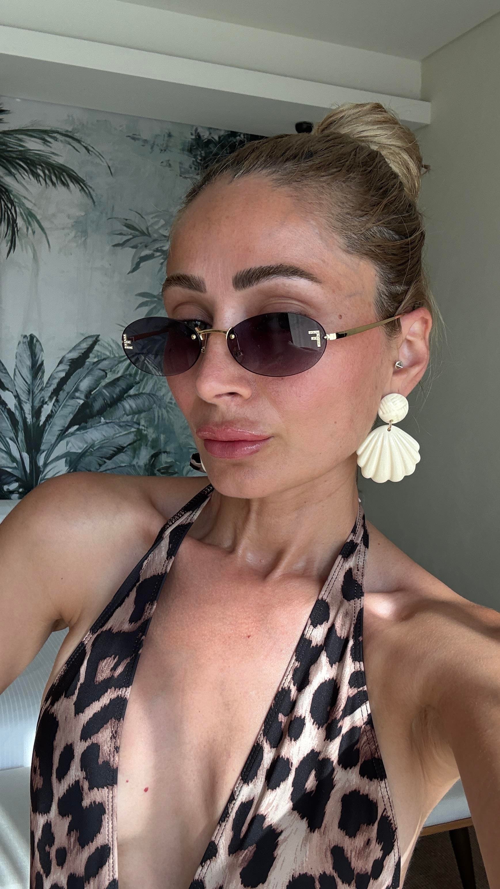 Tai İşli Gold Detay Kahve Gözlük GÜNEŞ GÖZLÜĞÜ | NO33