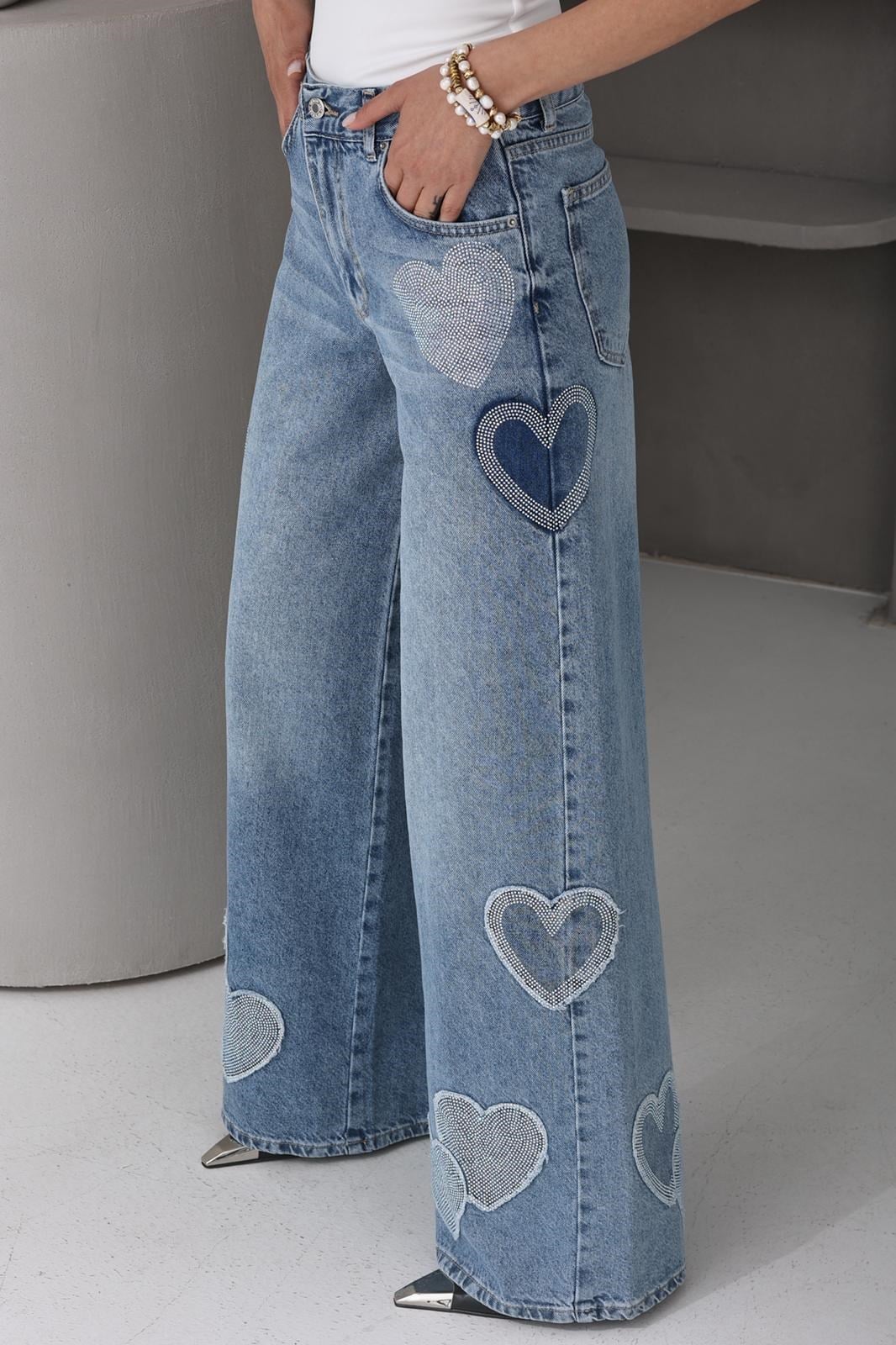 Taş Baskılı Palazzo Jean83644-2s5) JEAN | NO33