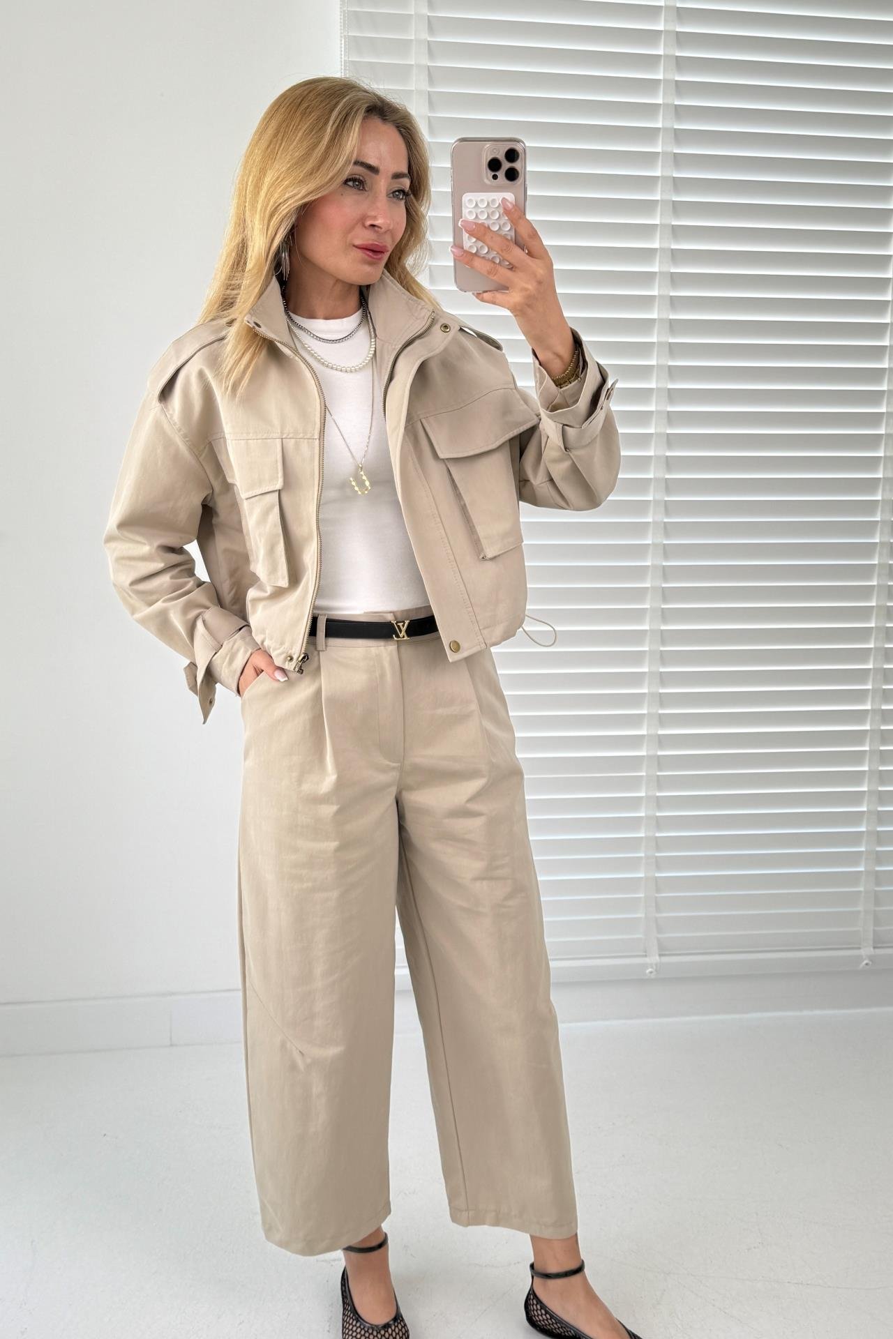 Taş Cepli Tensel Gabardin Takım TAKIM