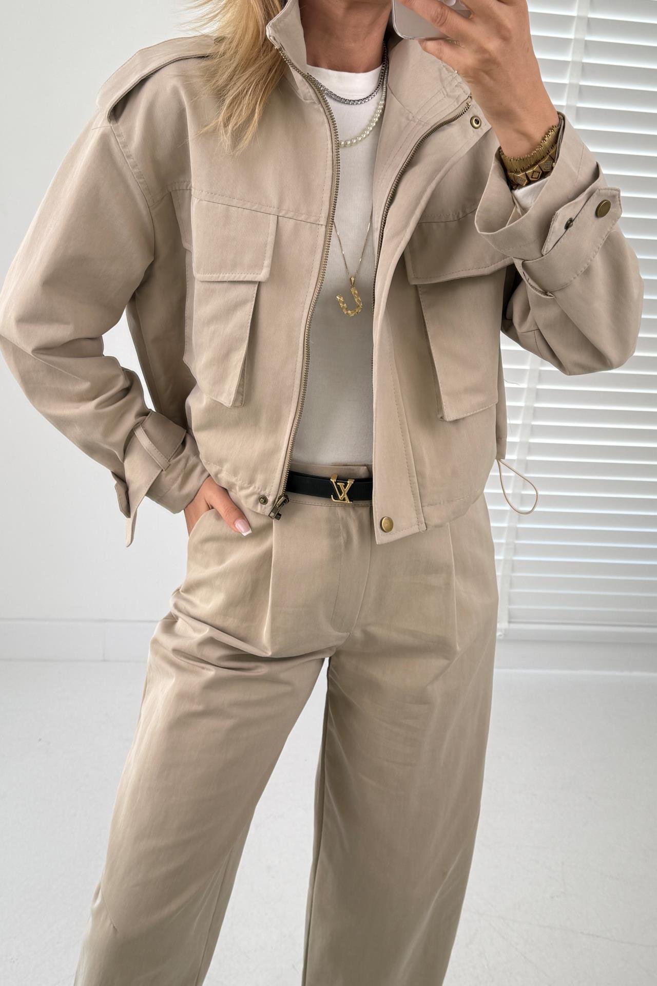 Taş Cepli Tensel Gabardin Takım TAKIM