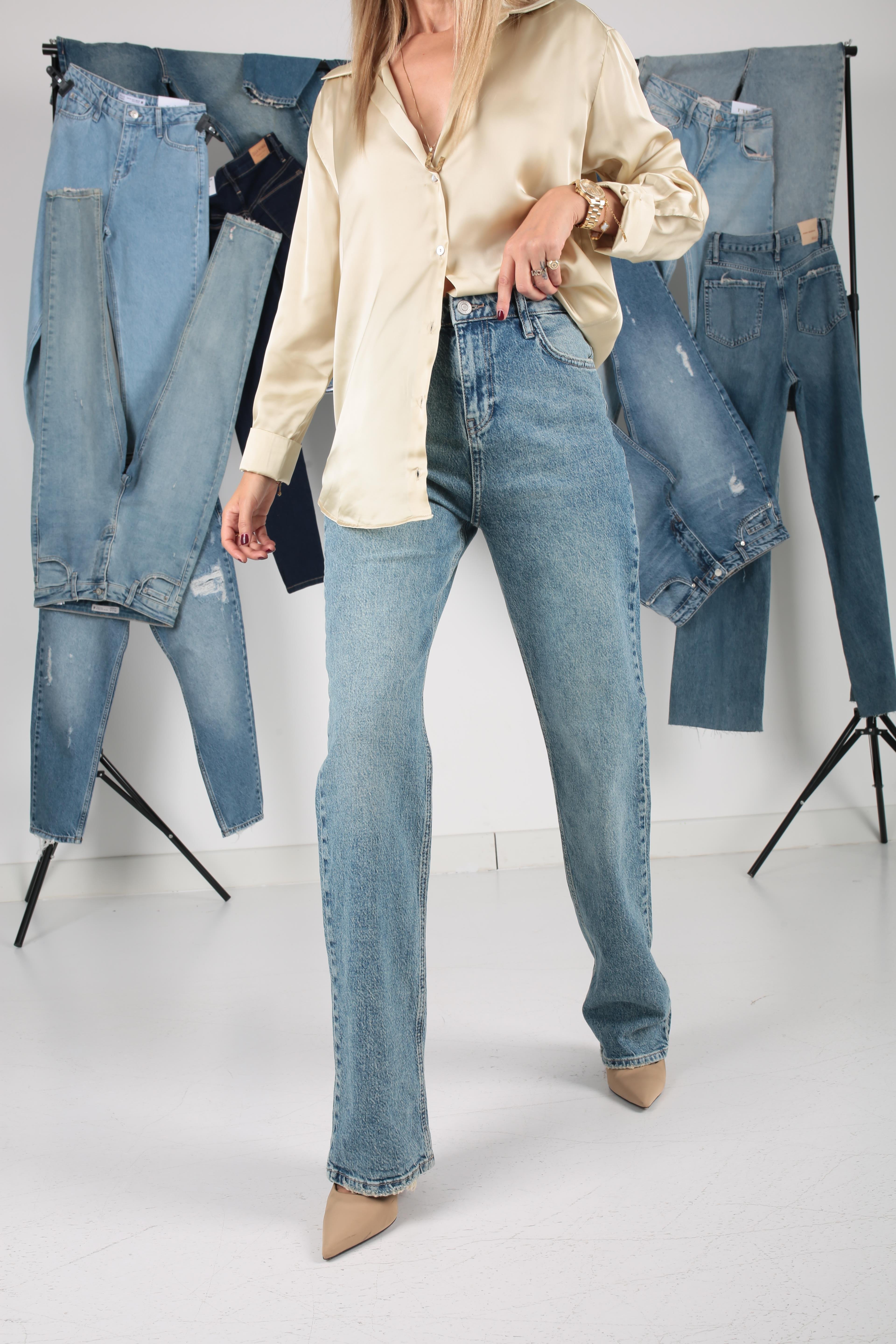 Taşlamalı Vıntage Slım Jean(1875-3) JEAN