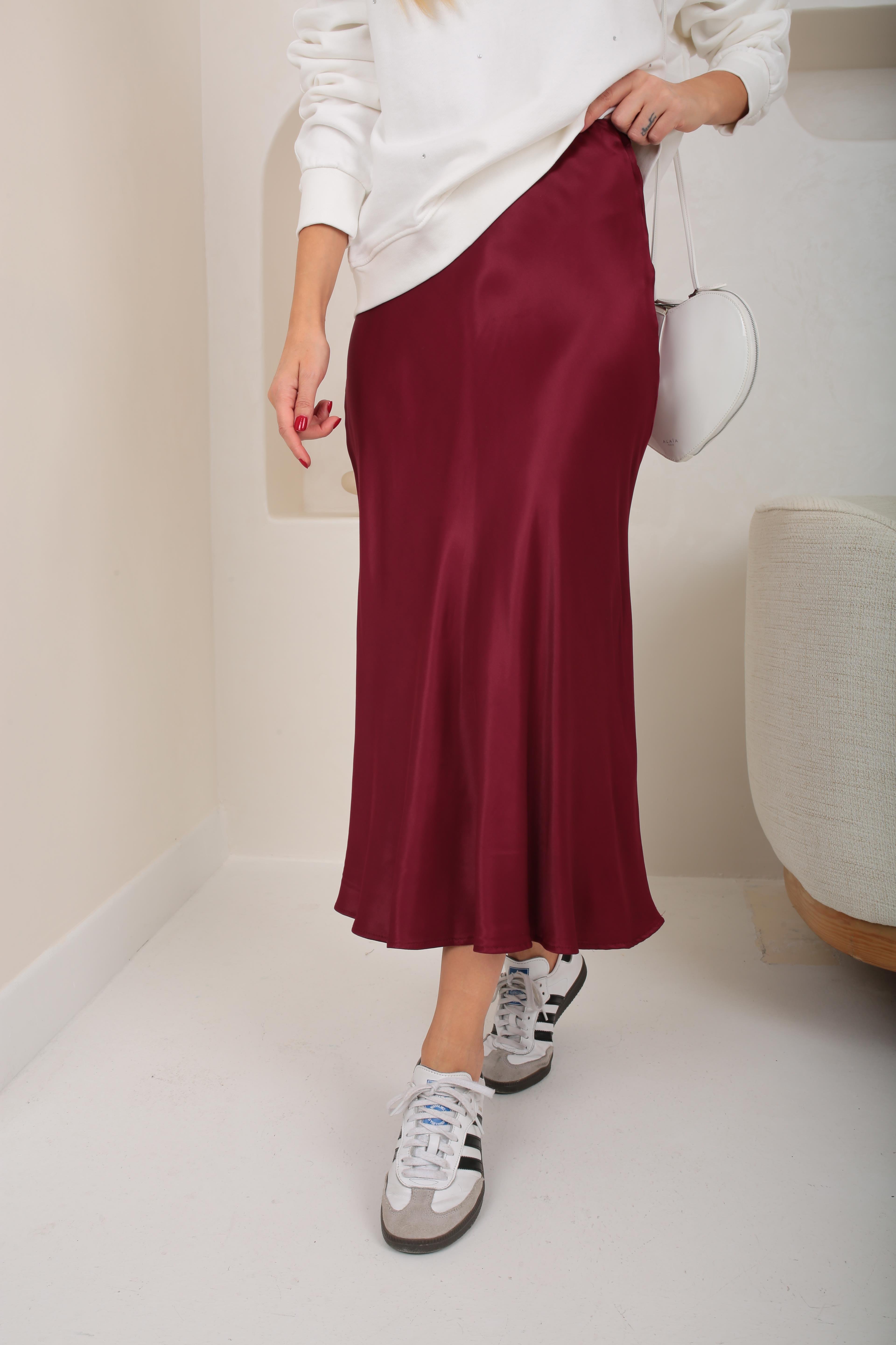 Verev Kesim Bordo Saten Etek ETEK