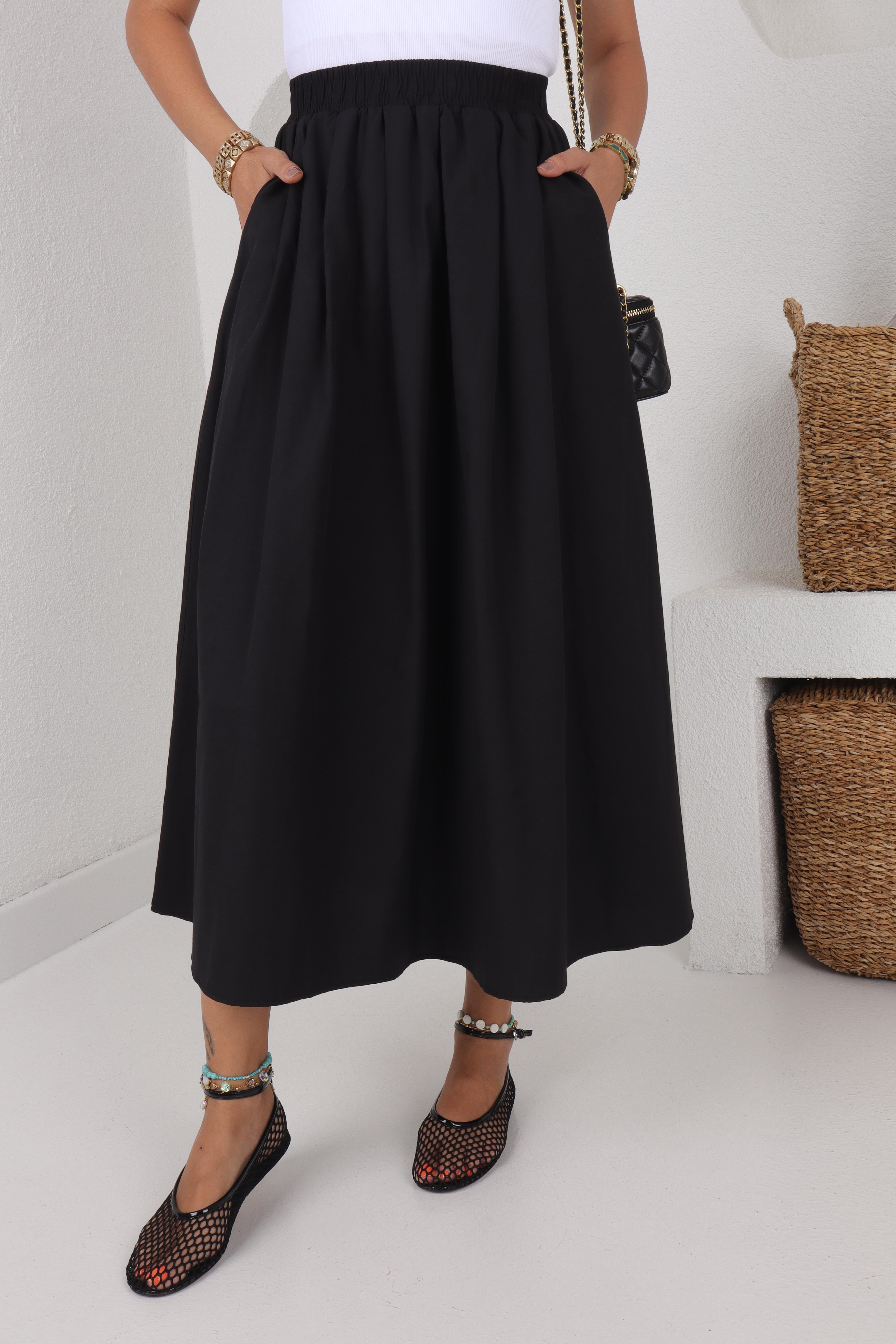 Yandan Cepli Lastikli Siyah Etek ETEK