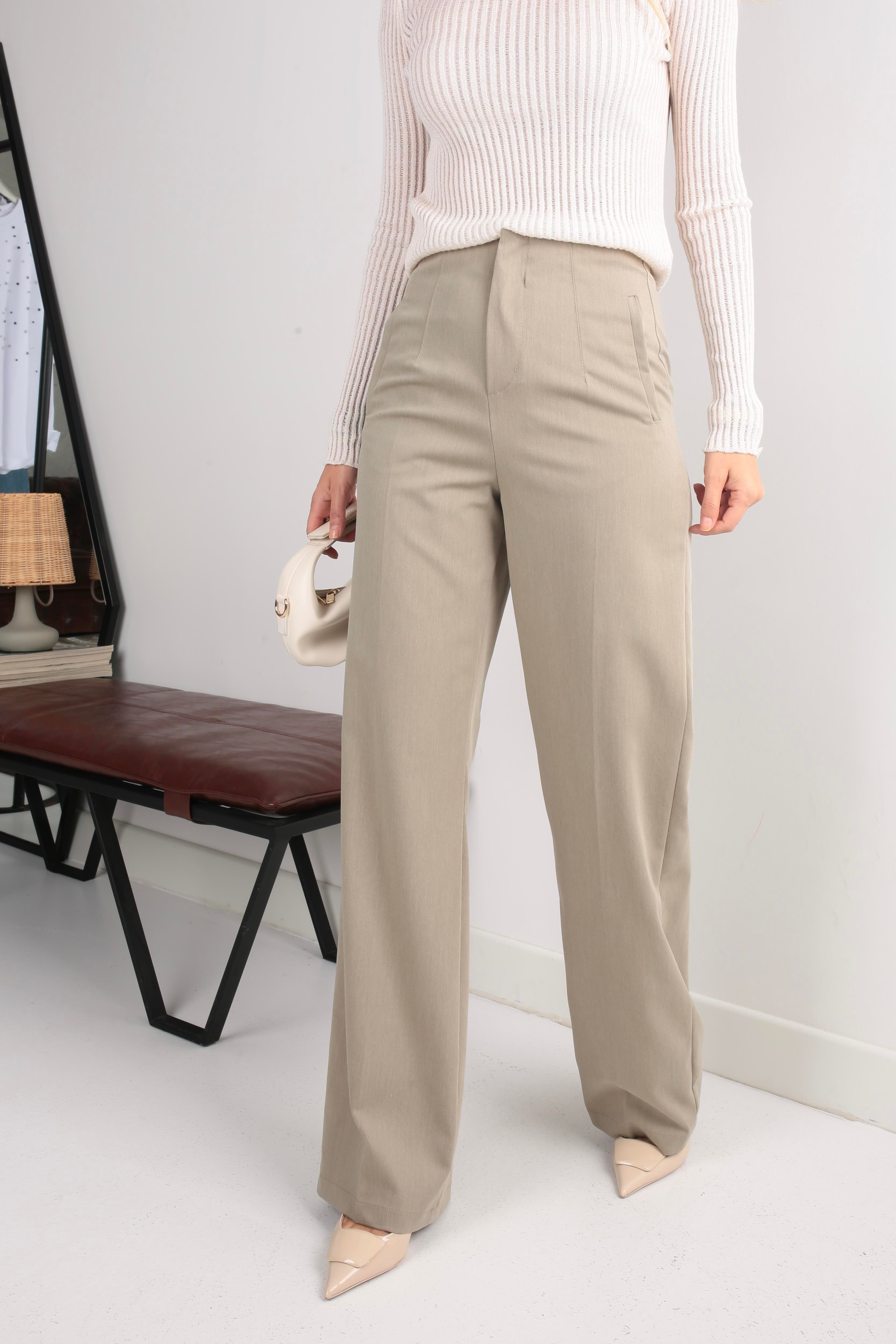 Yandan Cepli Yeşil Palazzo Pantolon PANTOLON