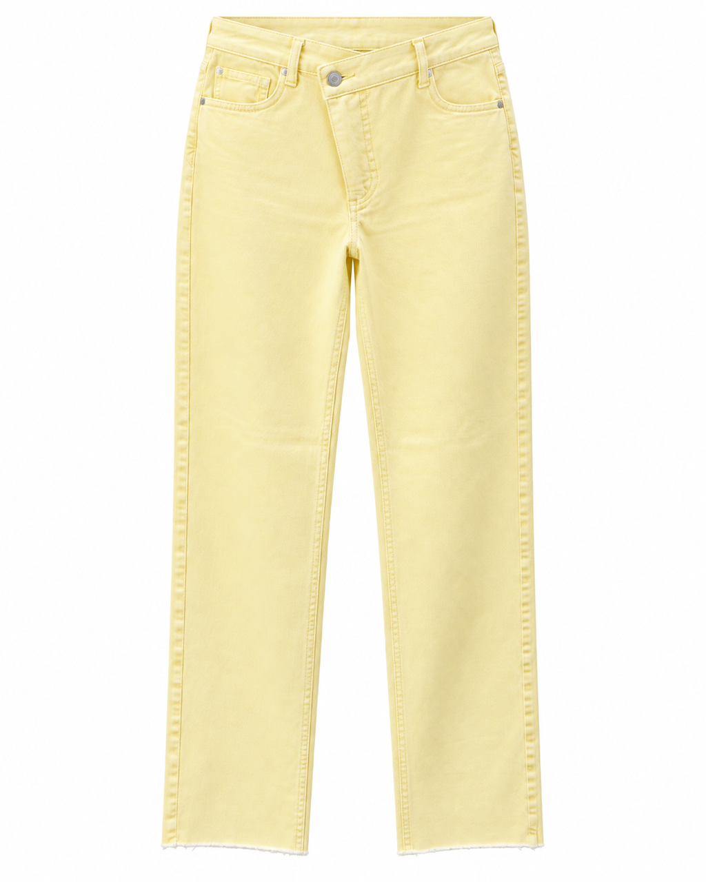 Nişantaşı Butik BEL DETAY LİME SARI STRAİGHT FİT JEAN