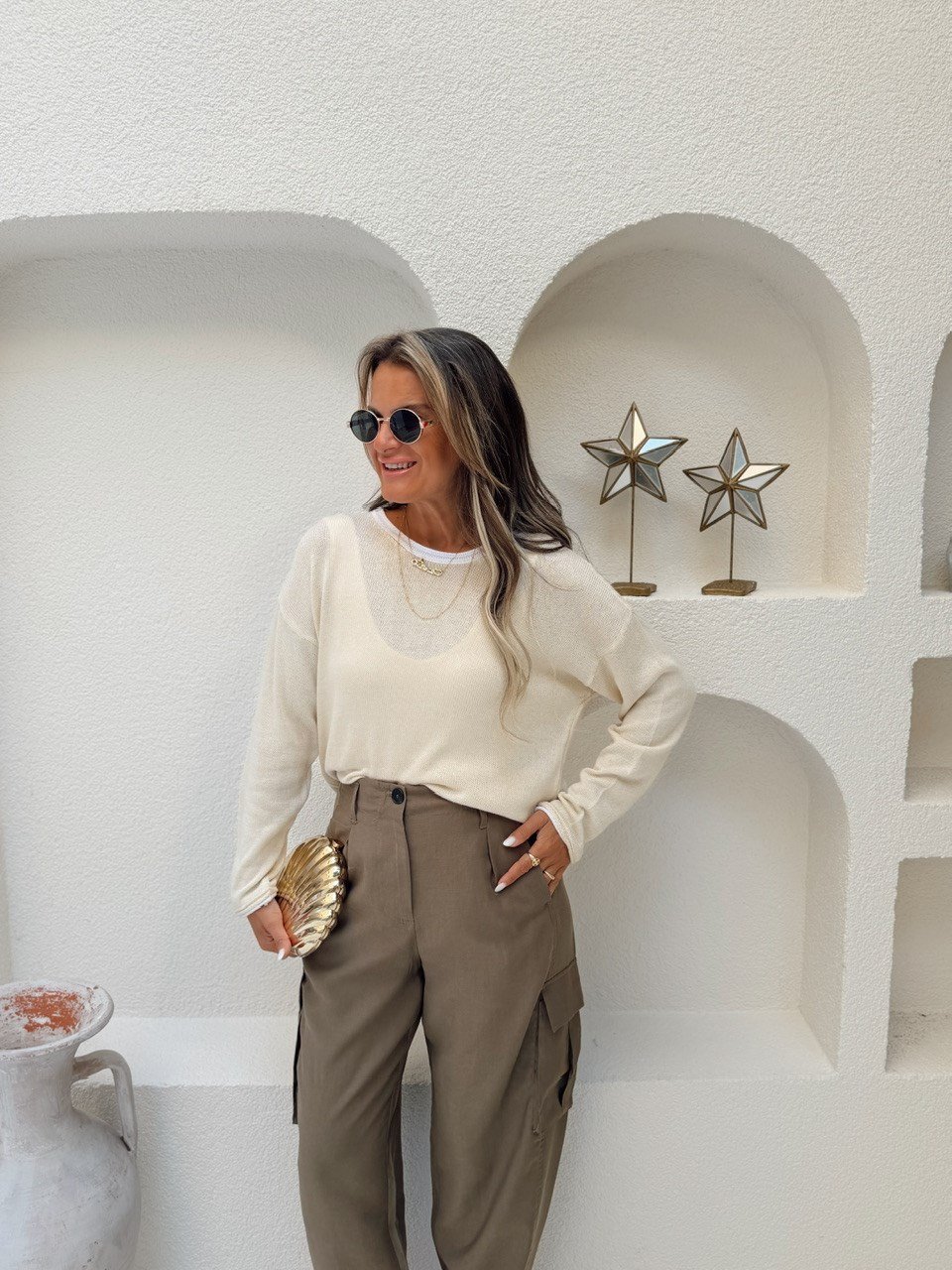 Nişantaşı Butik BİYELİ MERSERİZE VANİLYA EKRU