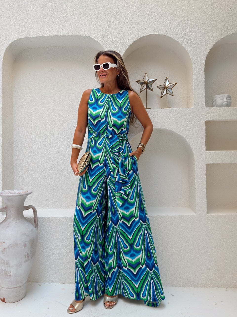 Nişantaşı Butik BOL PAÇA DESENLİ VİSKON TULUM