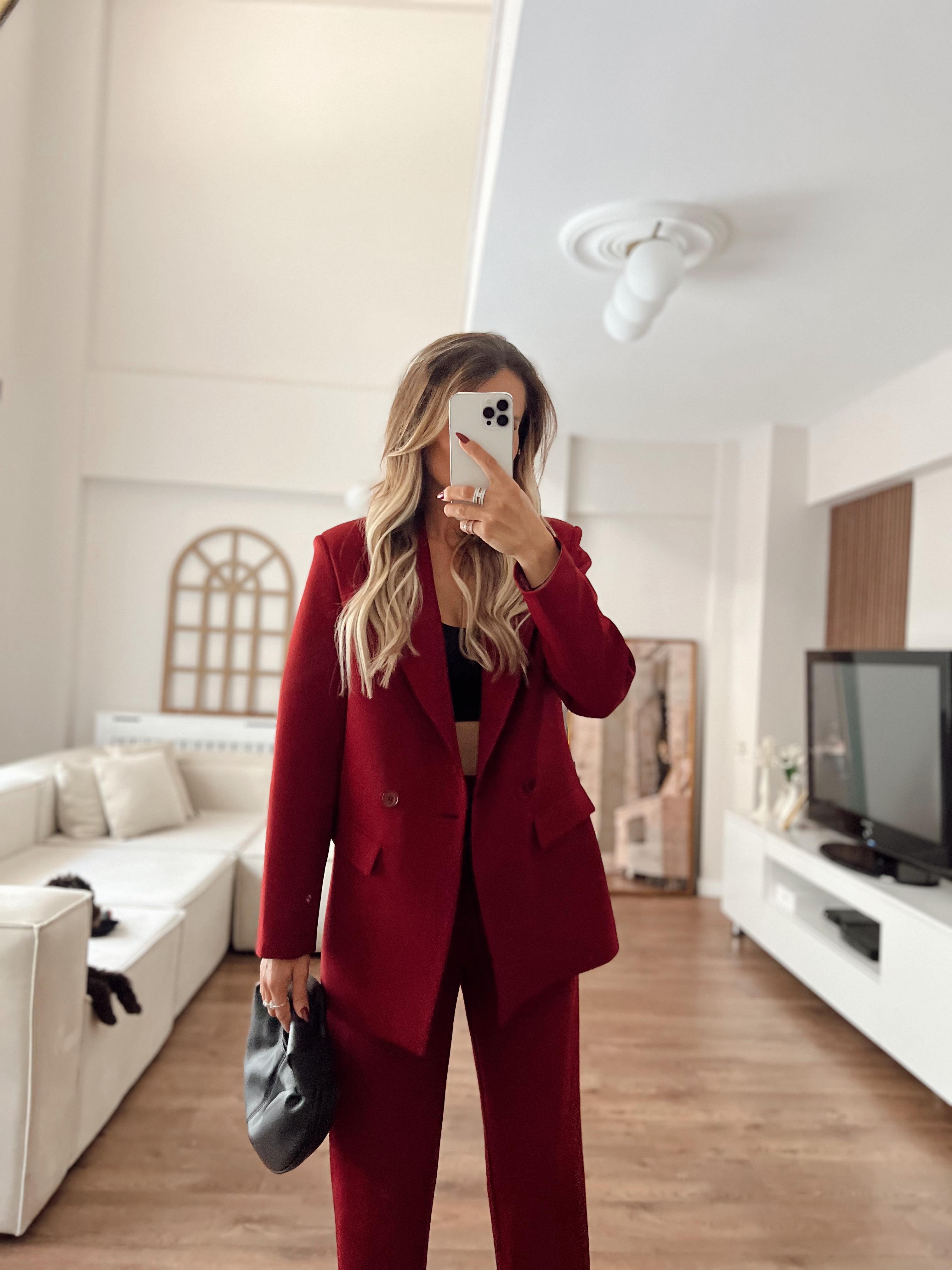 Nişantaşı Butik BORDO BLAZER CEKET