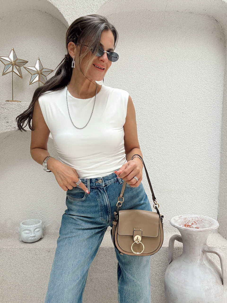 Nişantaşı Butik DRAPE DETAY BEYAZ BODYSUİT 