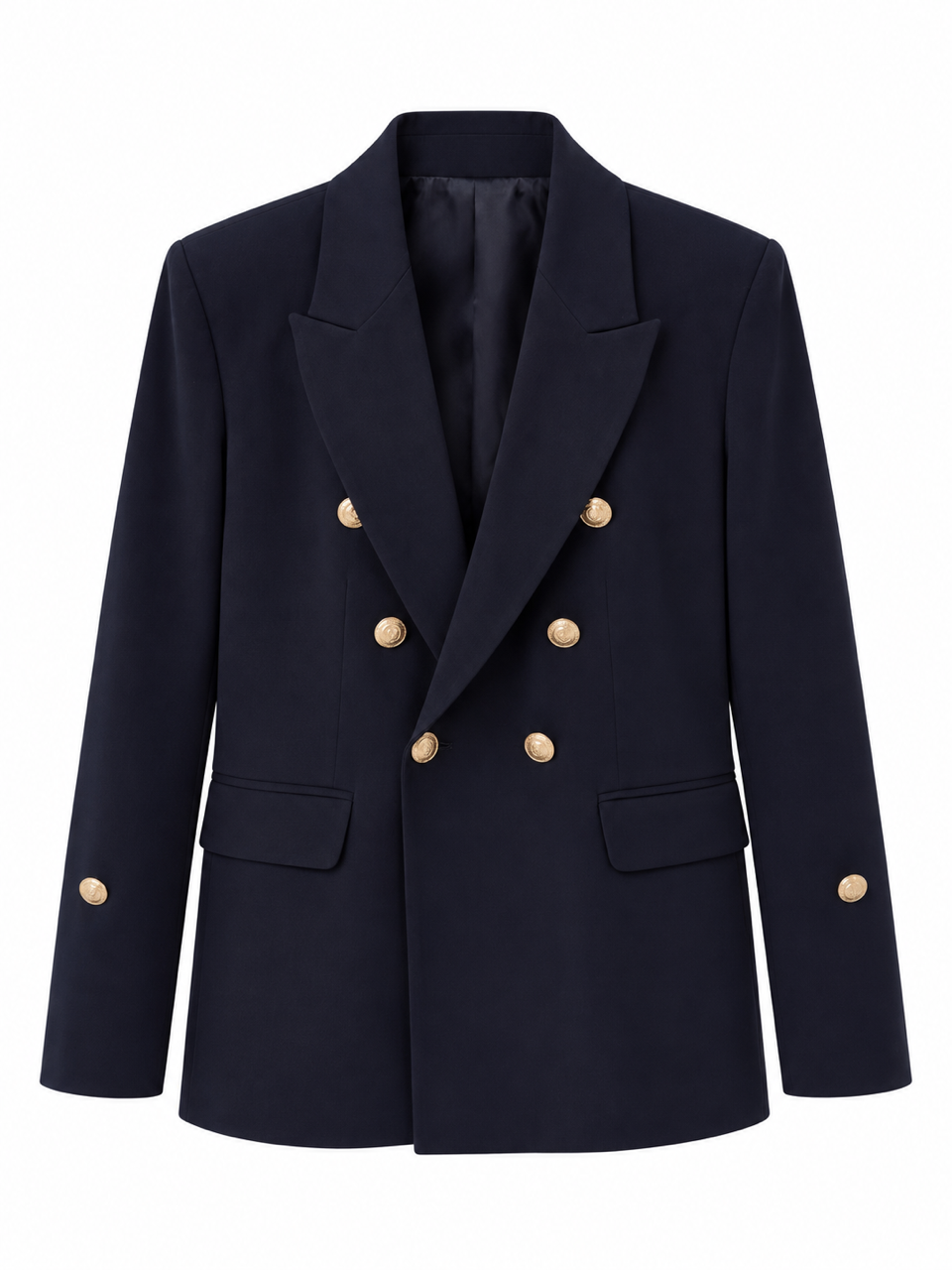 Nişantaşı Butik GOLD DÜĞME DETAY LACİVERT BLAZER