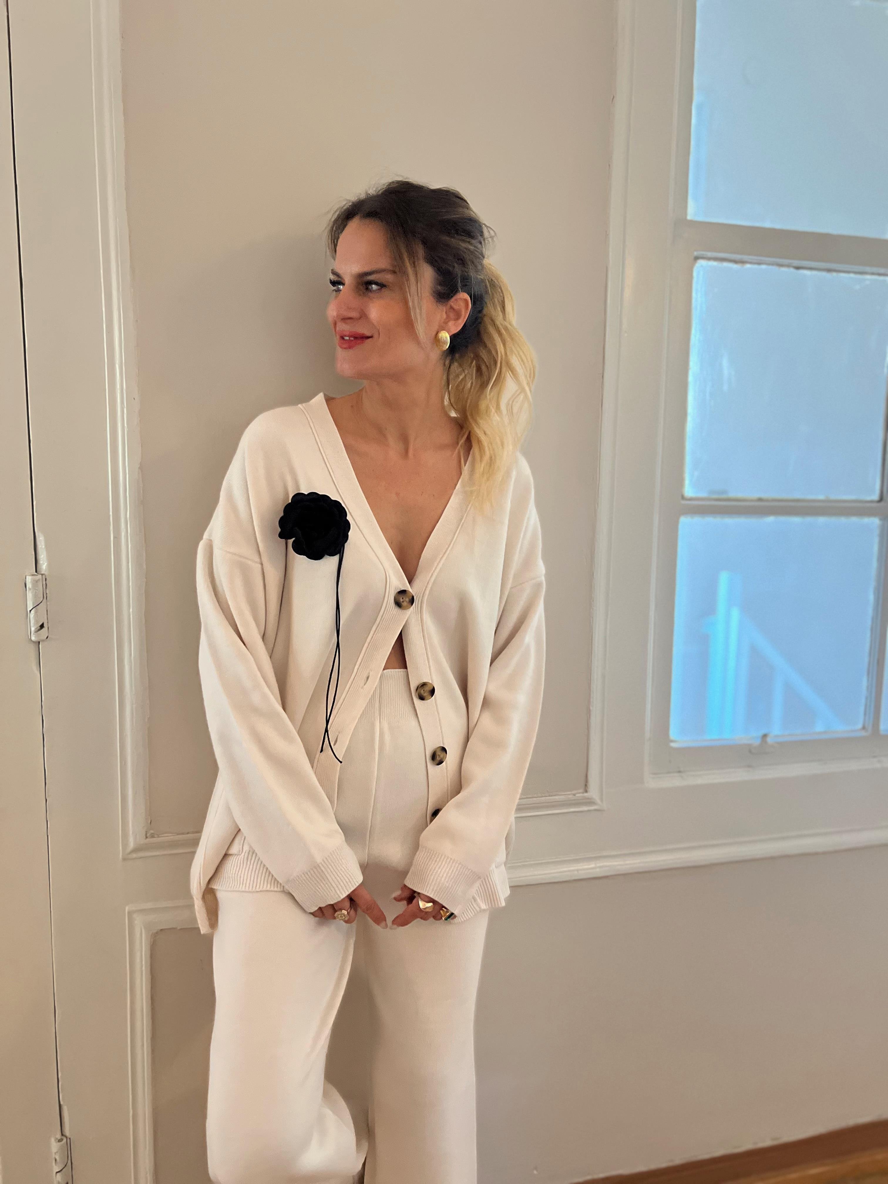 HIRKA PANTOLON TRİKO TAKIM EKRU · 2