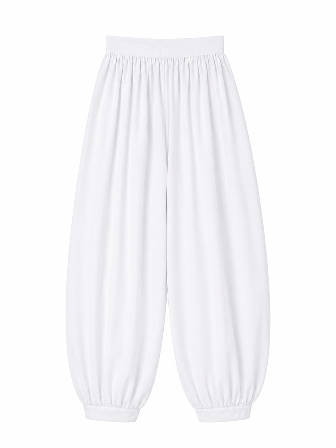 Nişantaşı Butik JOGGER POPLİN ŞALVAR PANTOLON BEYAZ