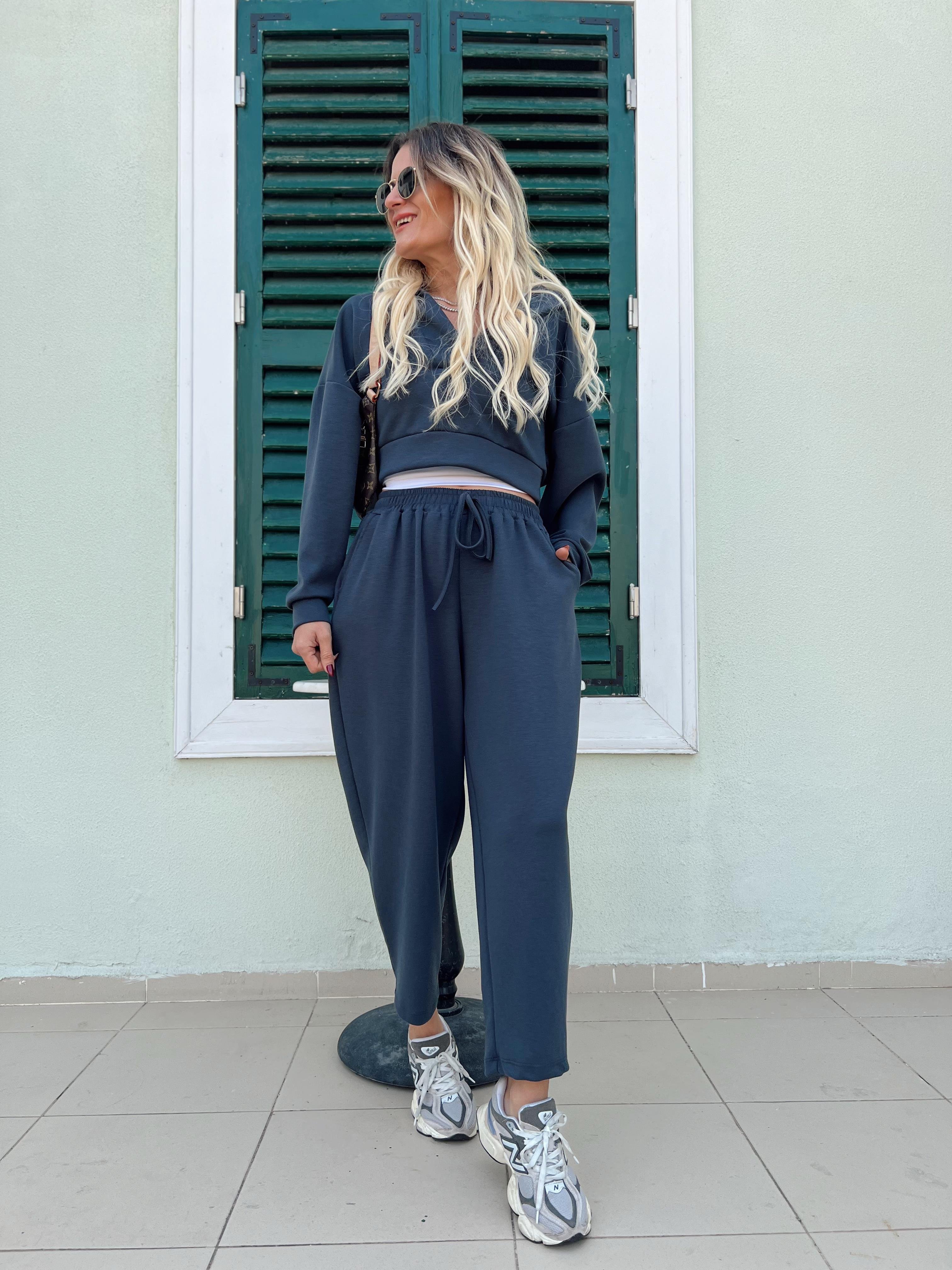 KAPÜŞONLU SWEAT PANTOLON TAKIM İNDİGO · 3