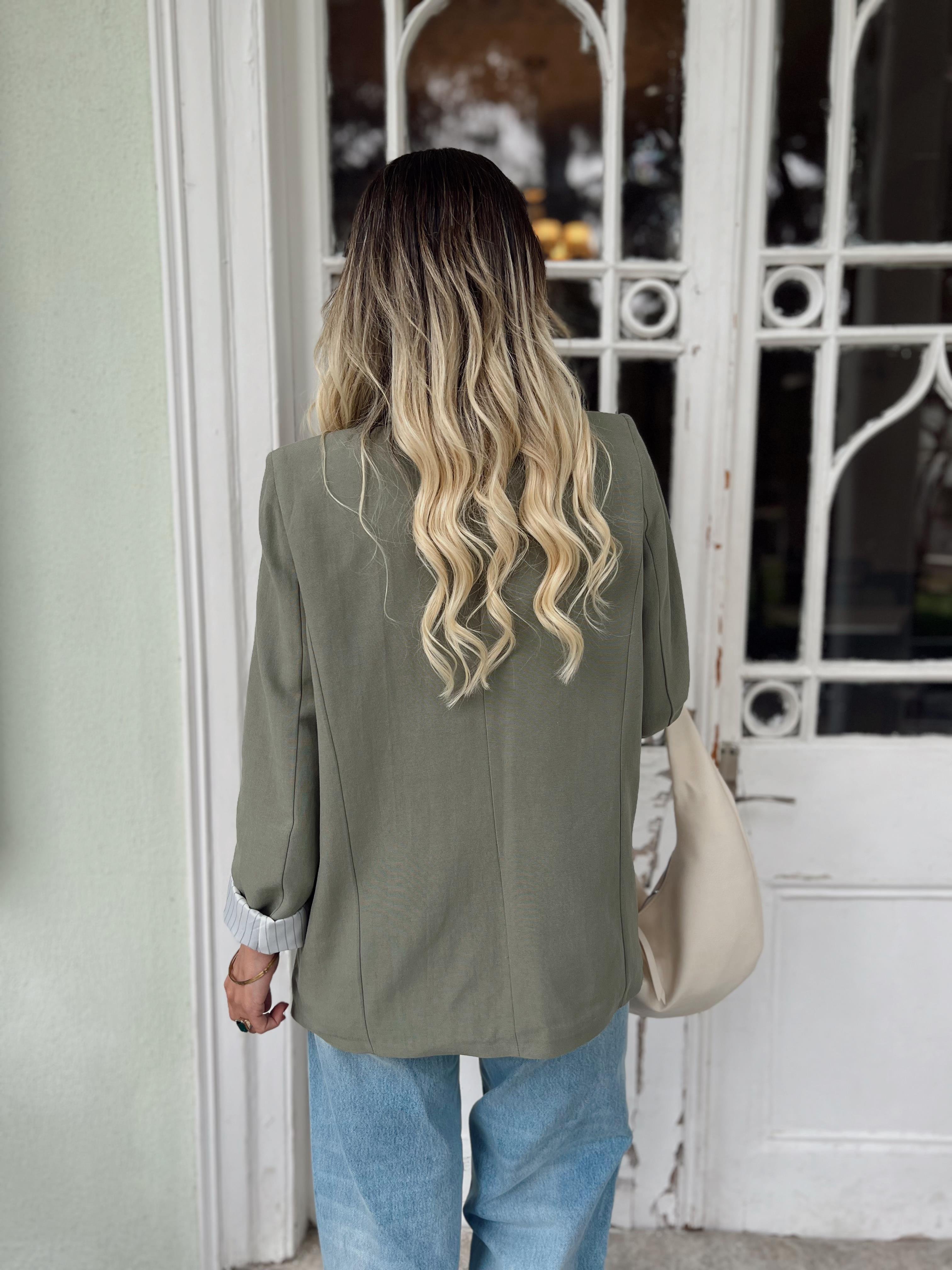 KETEN ASTARLI BLAZER HAKİ YEŞİL · 3
