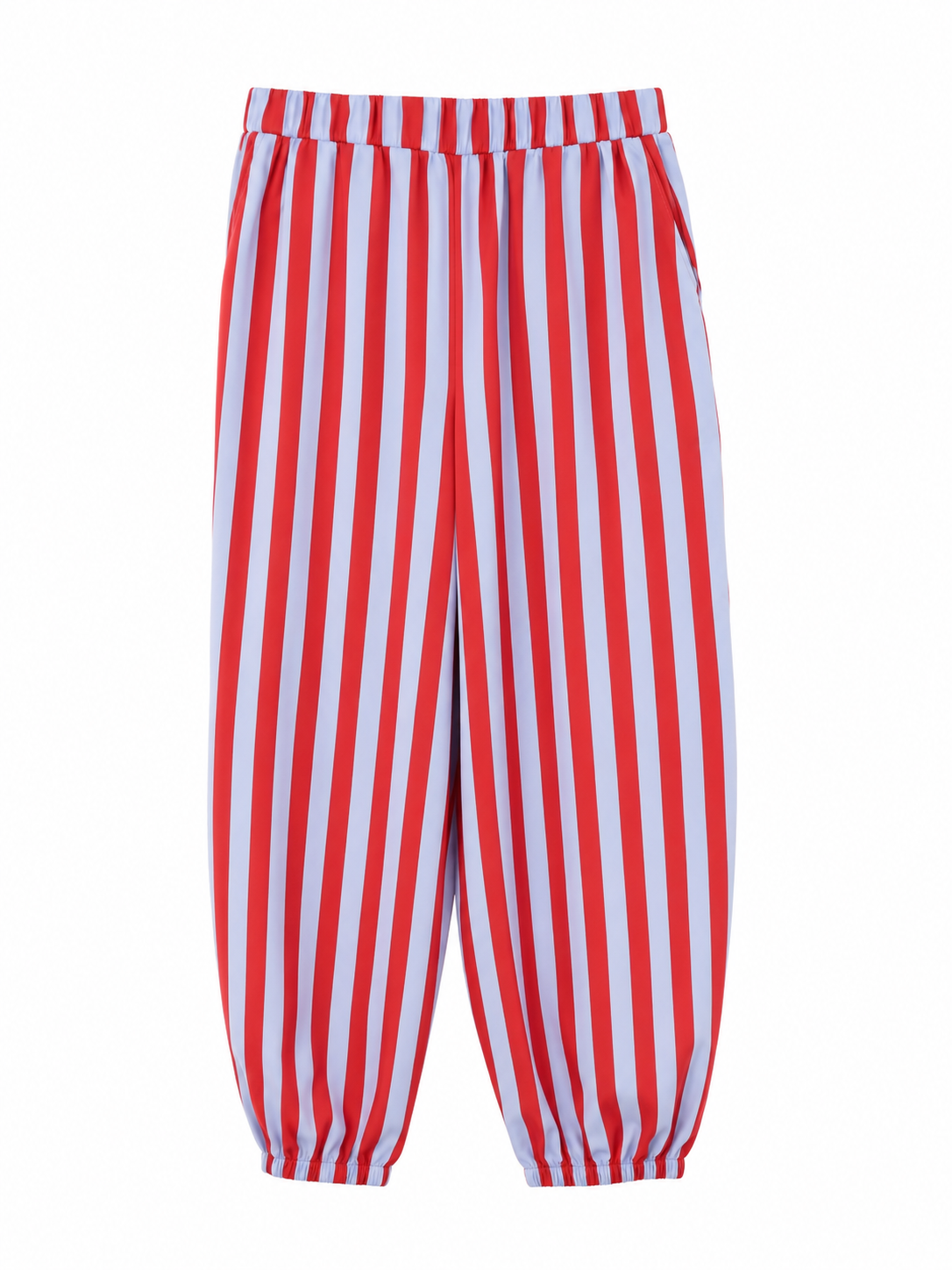 Nişantaşı Butik KIRMIZI ÇİZGİLİ ŞALVAR JOGGER PANTOLON