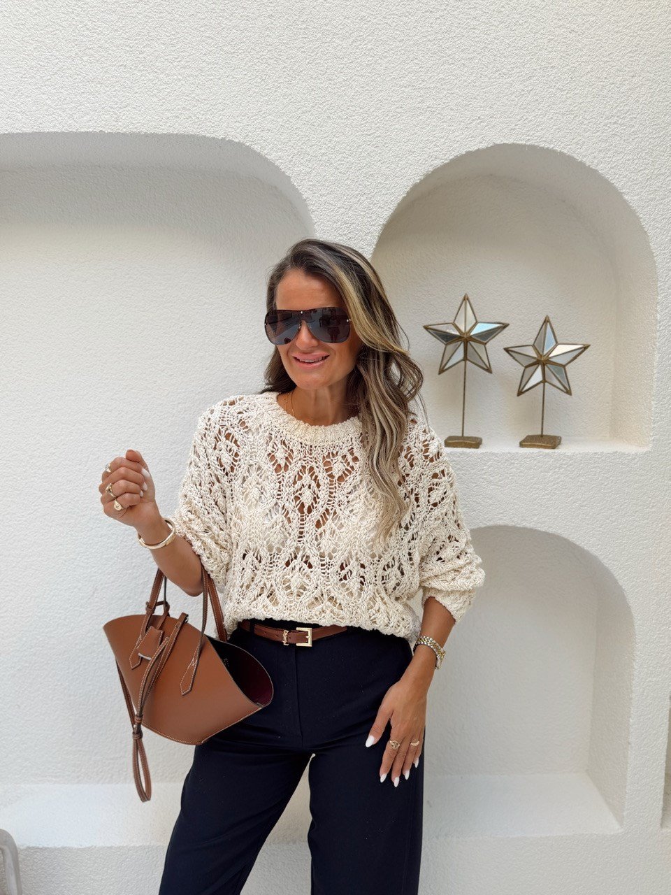 Nişantaşı Butik MOTİFLİ EKRU MERSERİZE