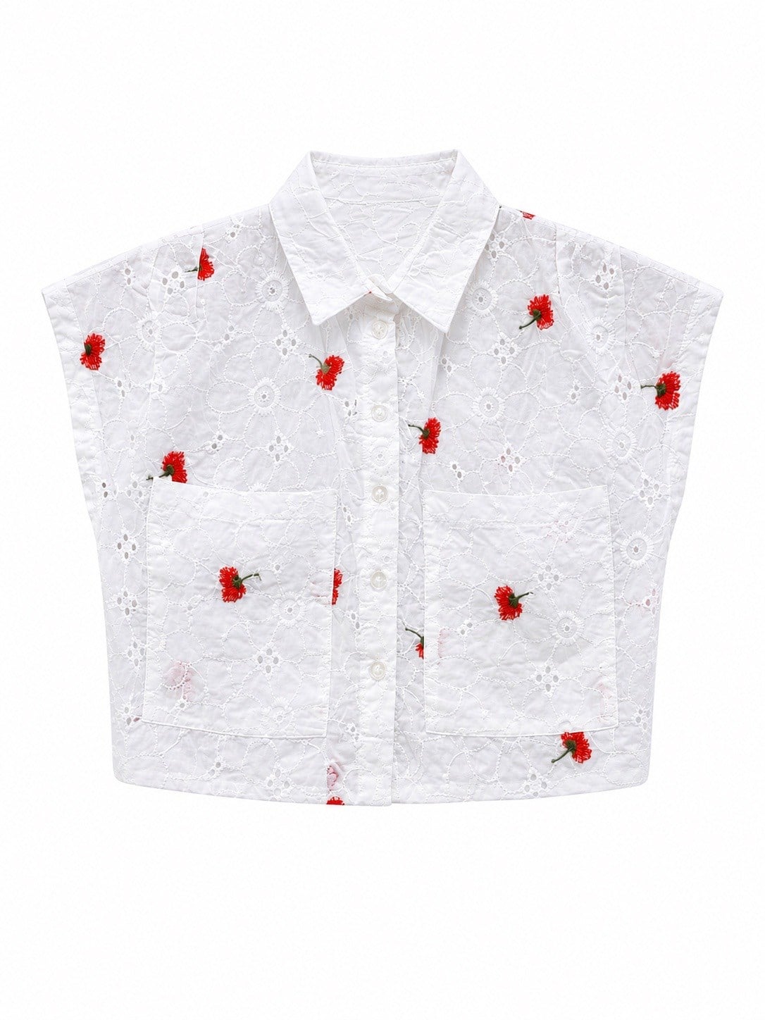Nişantaşı Butik NAKIŞ İŞLEME FİSTOLU CROP GÖMLEK