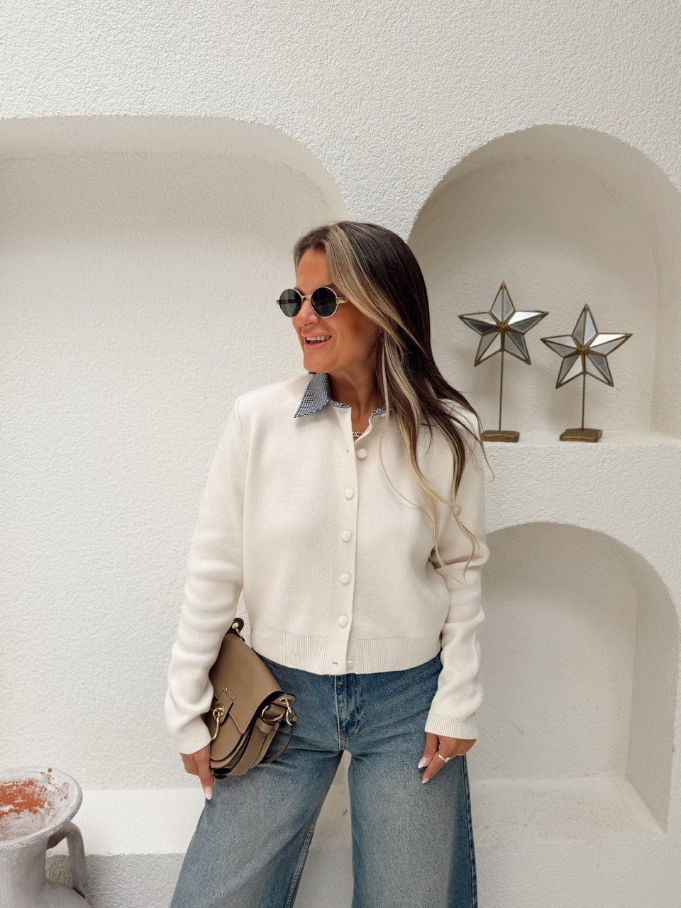 Nişantaşı Butik PÖTİKARE YAKA EKRU TRİKO
