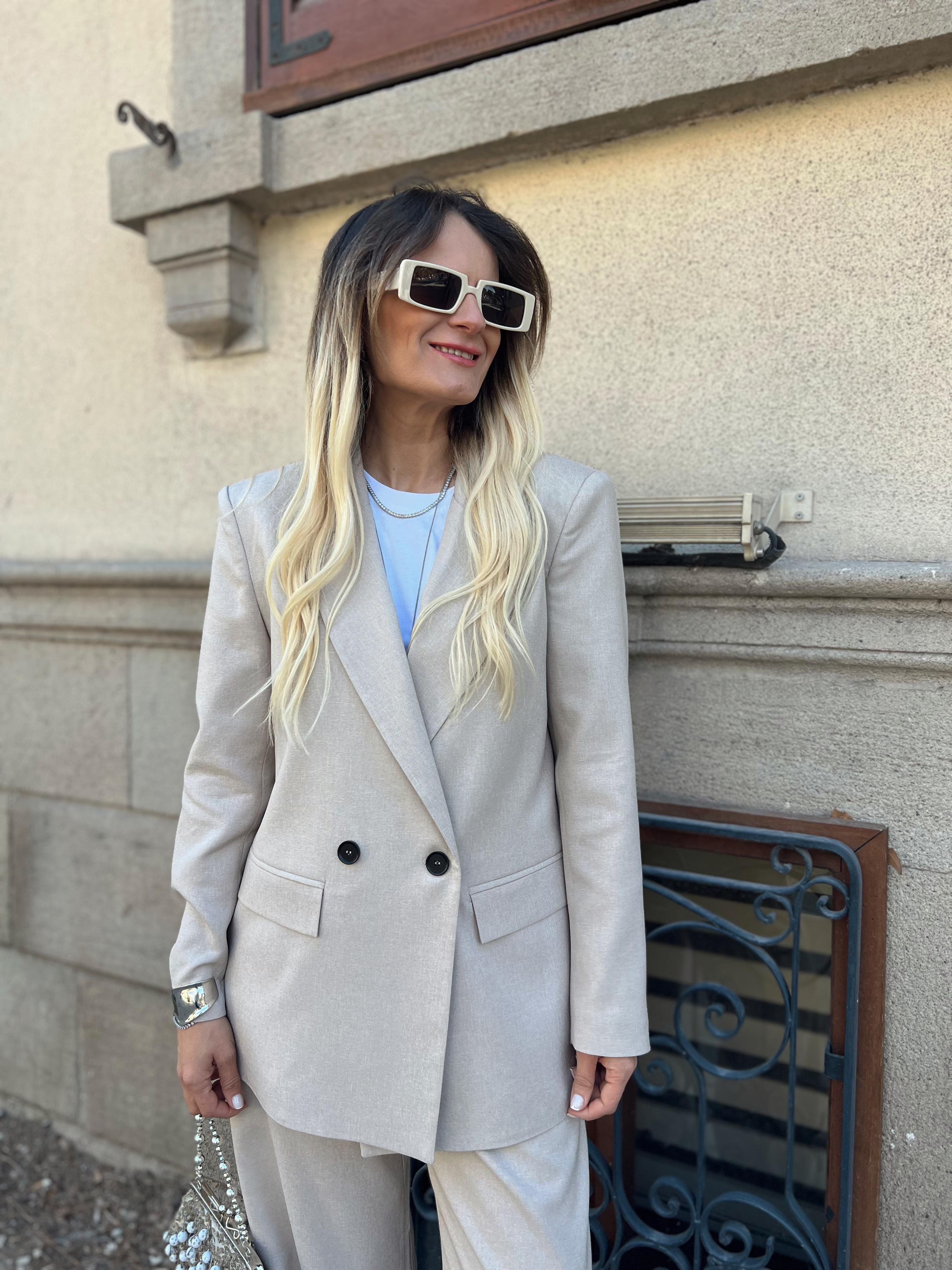 ŞERİT DETAY BLAZER&PANTOLON TAKIM BEJ · 4